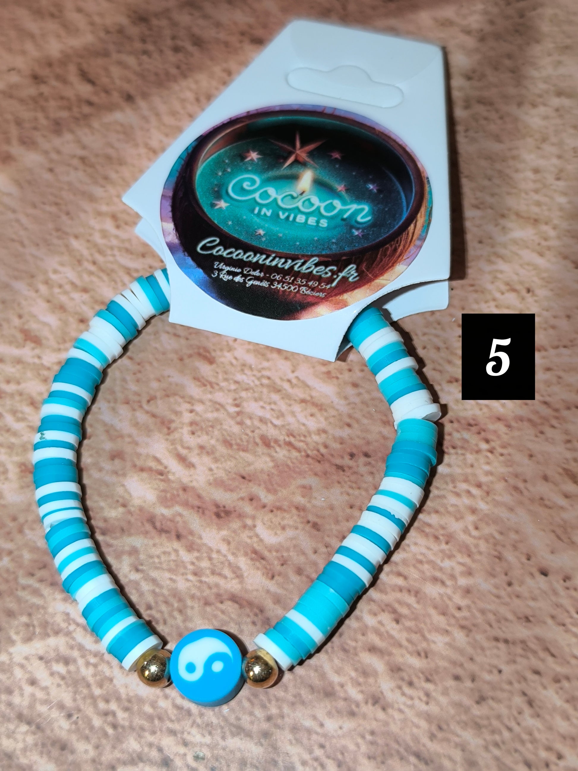 Bracelets Good Vibes en perles plates en pâte polymere - Sous les cocotiers... un monde de couleurs vous attend !