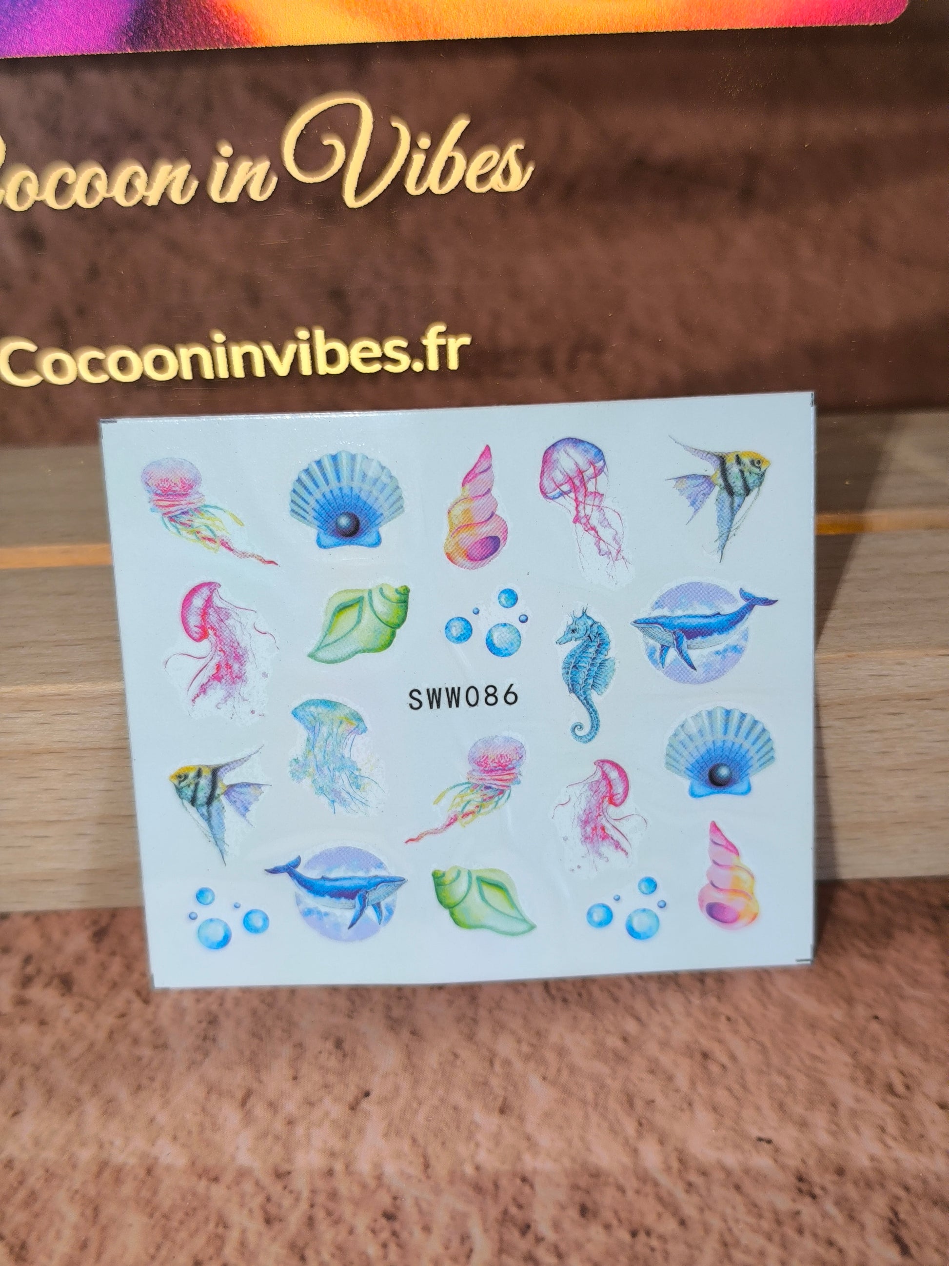 Stickers Ongles Coquillages & Animaux Marins - Un océan de beauté… au bout des doigts
