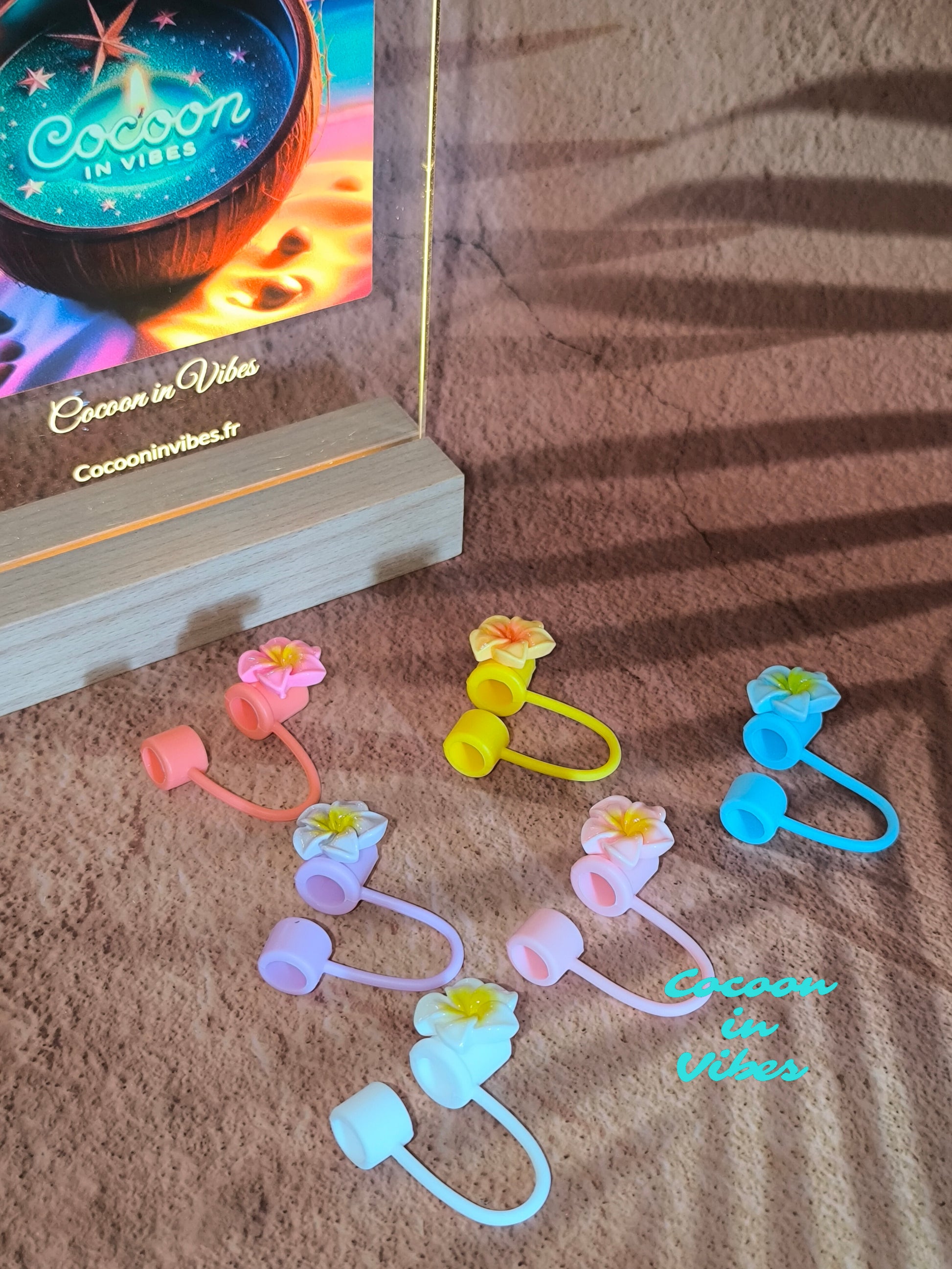 Bouchons Fleuris en Silicone – Pour pailles de 10 mm