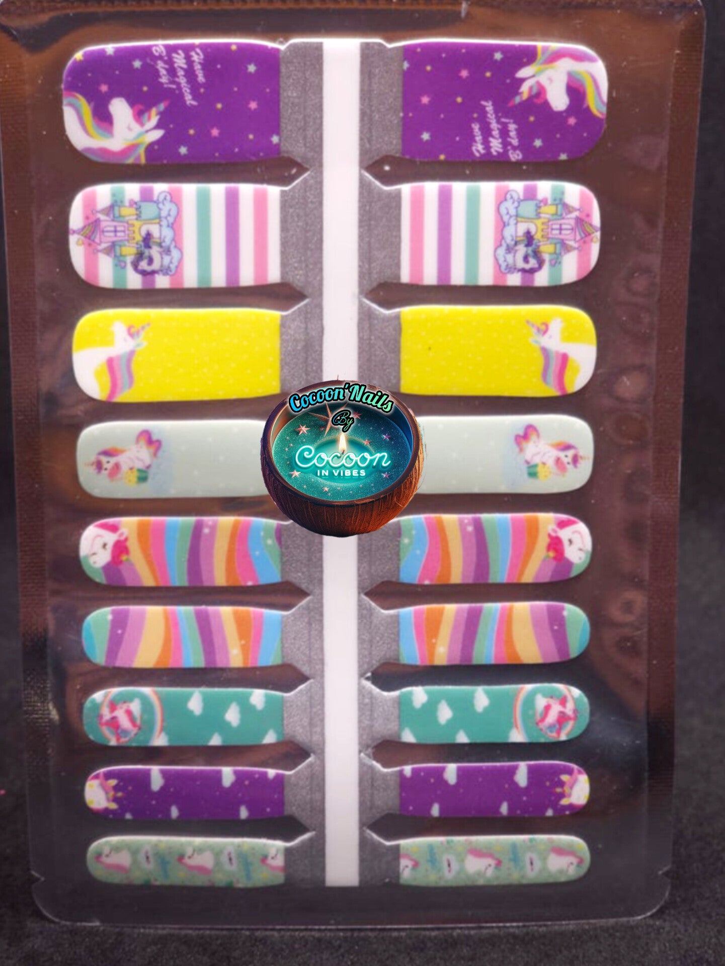 Cocoon’Nails – Mon Arc-en-Ciel Magique 🌈  (Modèle pour Enfant)