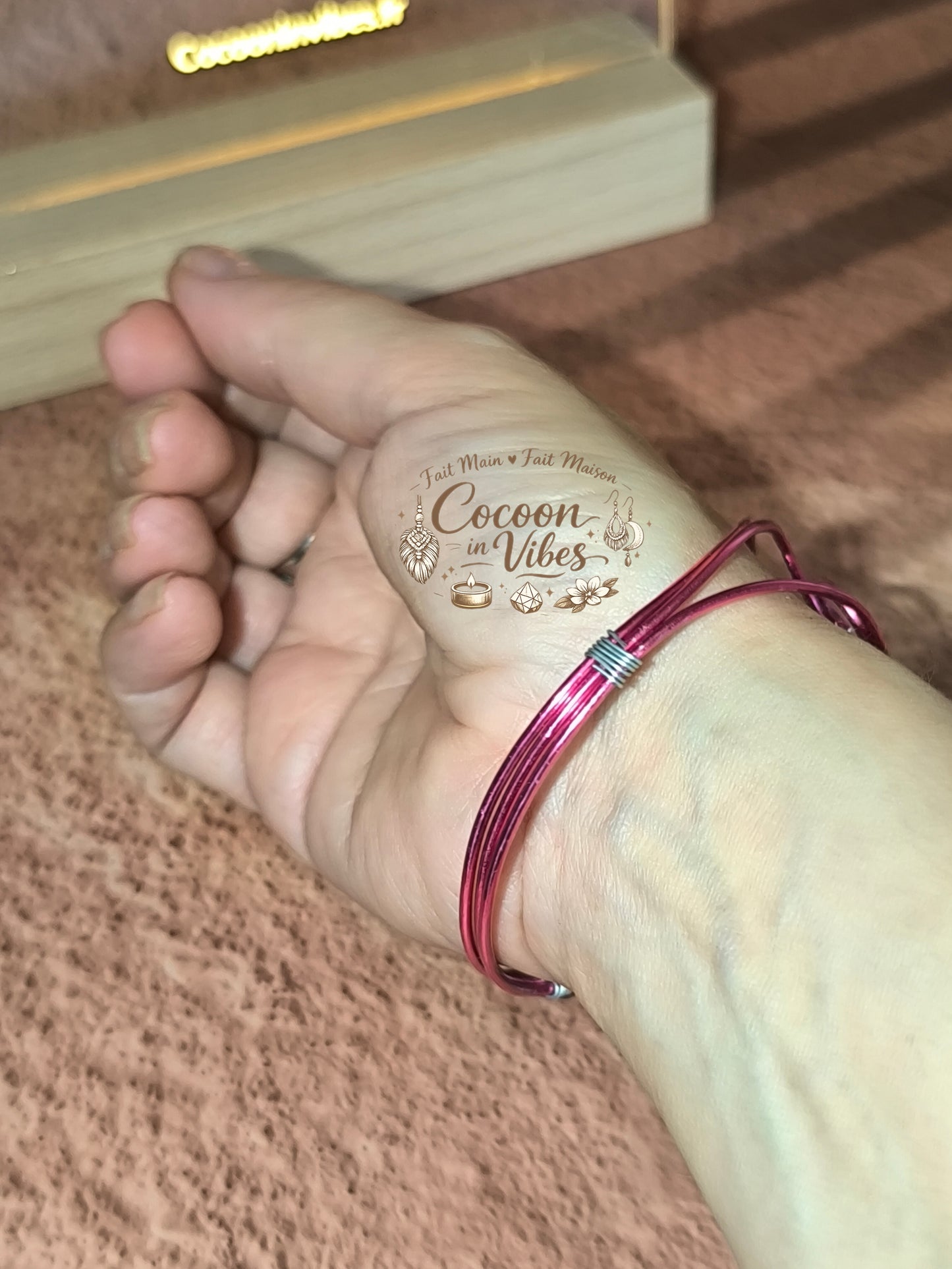 Bracelet Personnalisable Douce Spirale (Rose & Teintes au choix) – Collection Douce Spirale