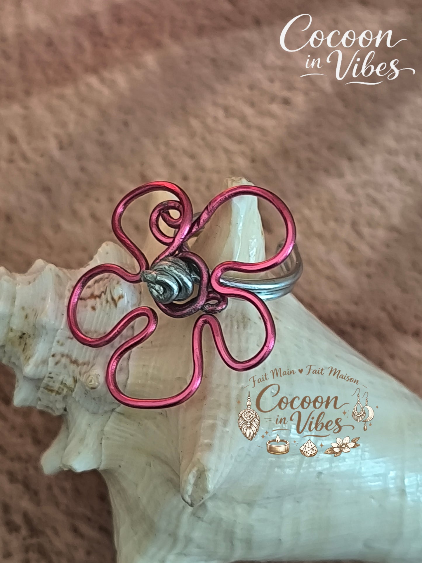 Bague Anti-Stress "Fleur des Lagon" – 100% Artisanale