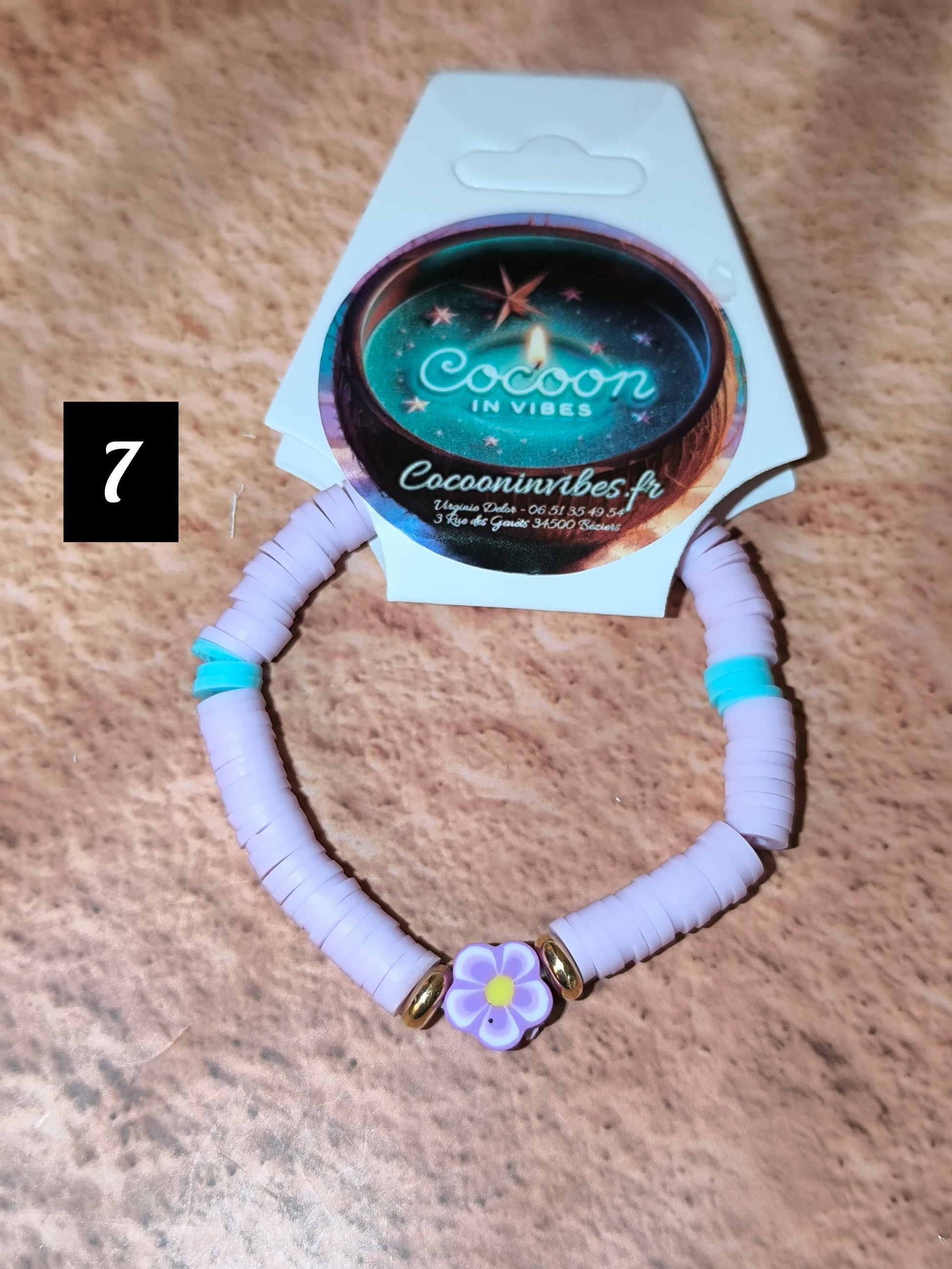 Bracelets Good Vibes en perles plates en pâte polymere - Sous les cocotiers... un monde de couleurs vous attend !