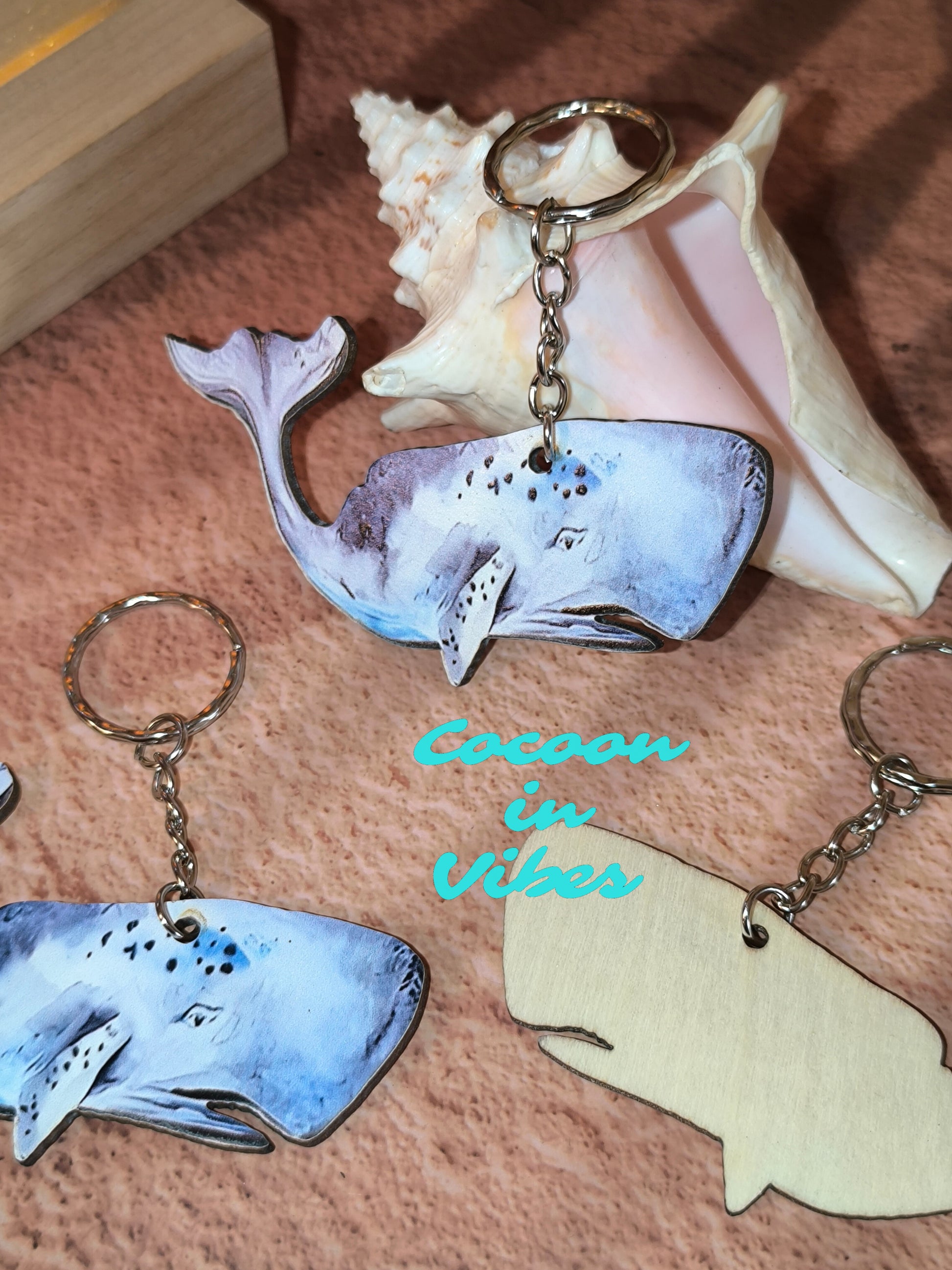 Porte-clé artisanal création Cocoon in Vibes – Petite Baleine