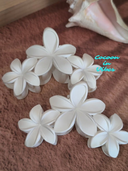 Grande pince à cheveux Trio de Monoï – Coloris Chantilly (11 cm x 7 cm)