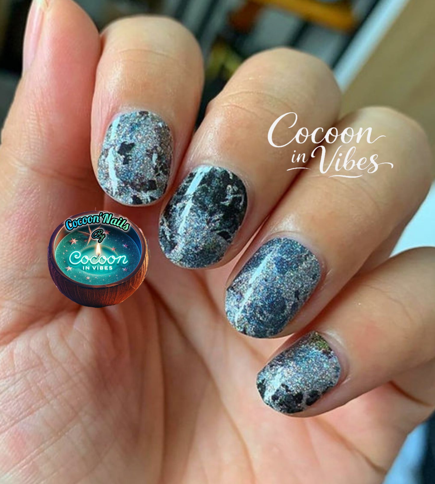 Cocoon’Nails Mer d'Écume – Vernis Autocollant Kit Complet