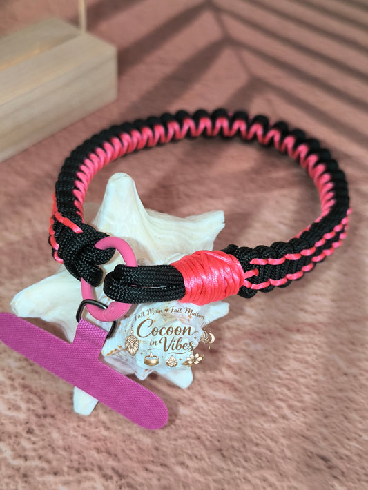 Bracelet de Téléphone Corde & Éclat Satiné — Fait Main & Personnalisé