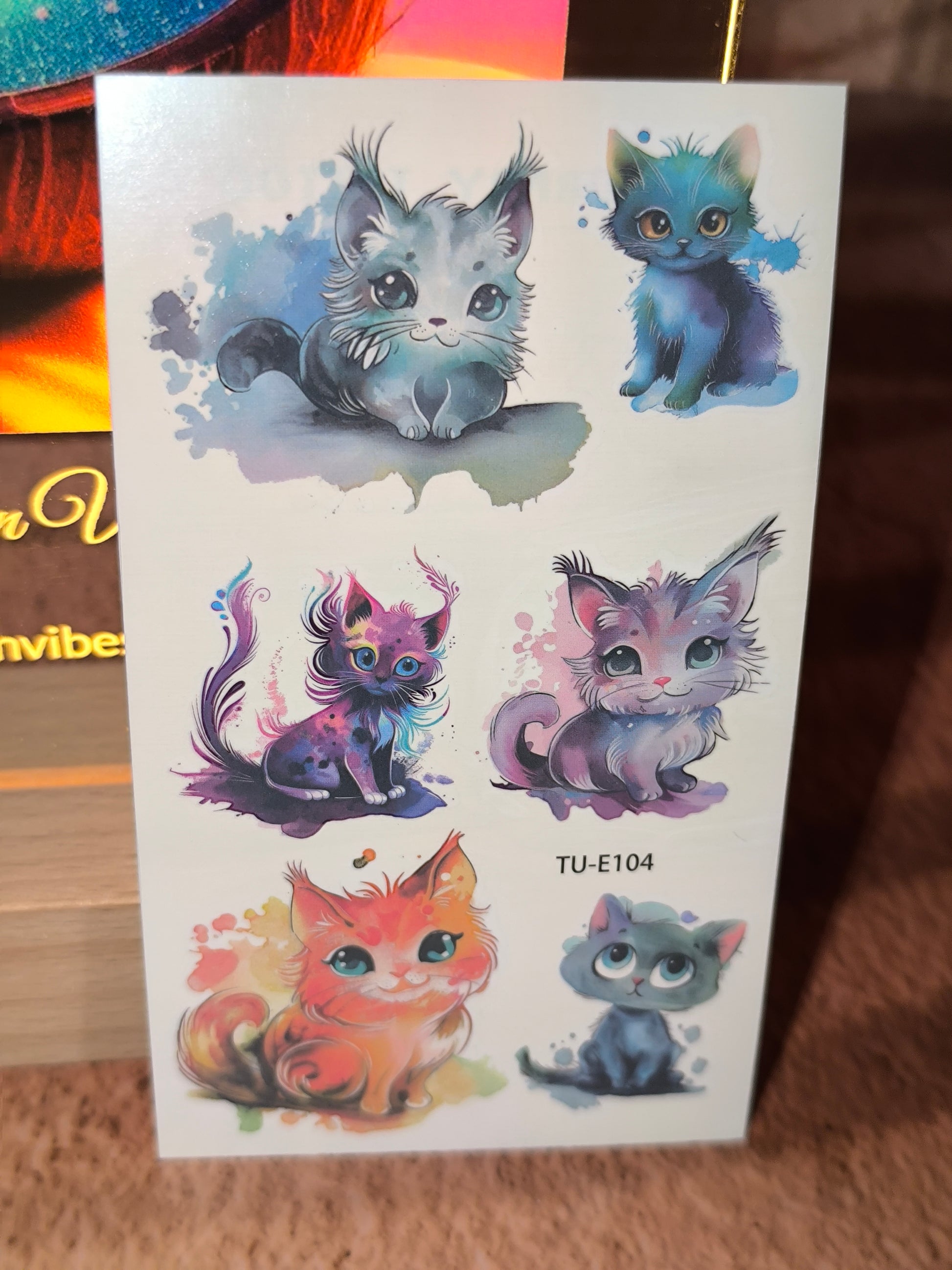 Tatouages Éphémères Aquarelle – Chats & Chiens tout en douceur