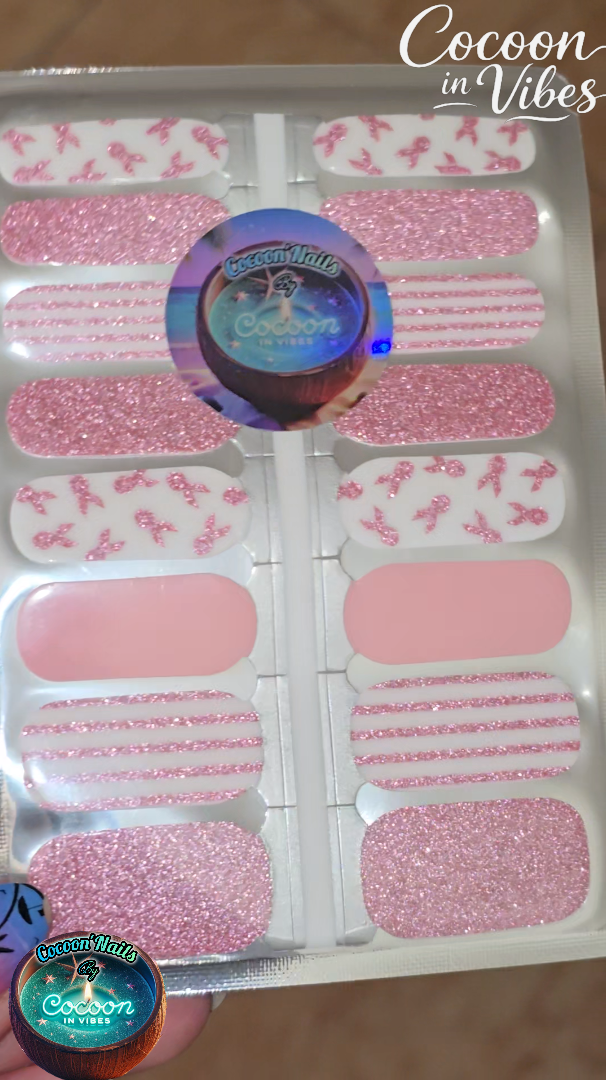 Cocoon’Nails Octobre Rose – Vernis Autocollant Kit Complet