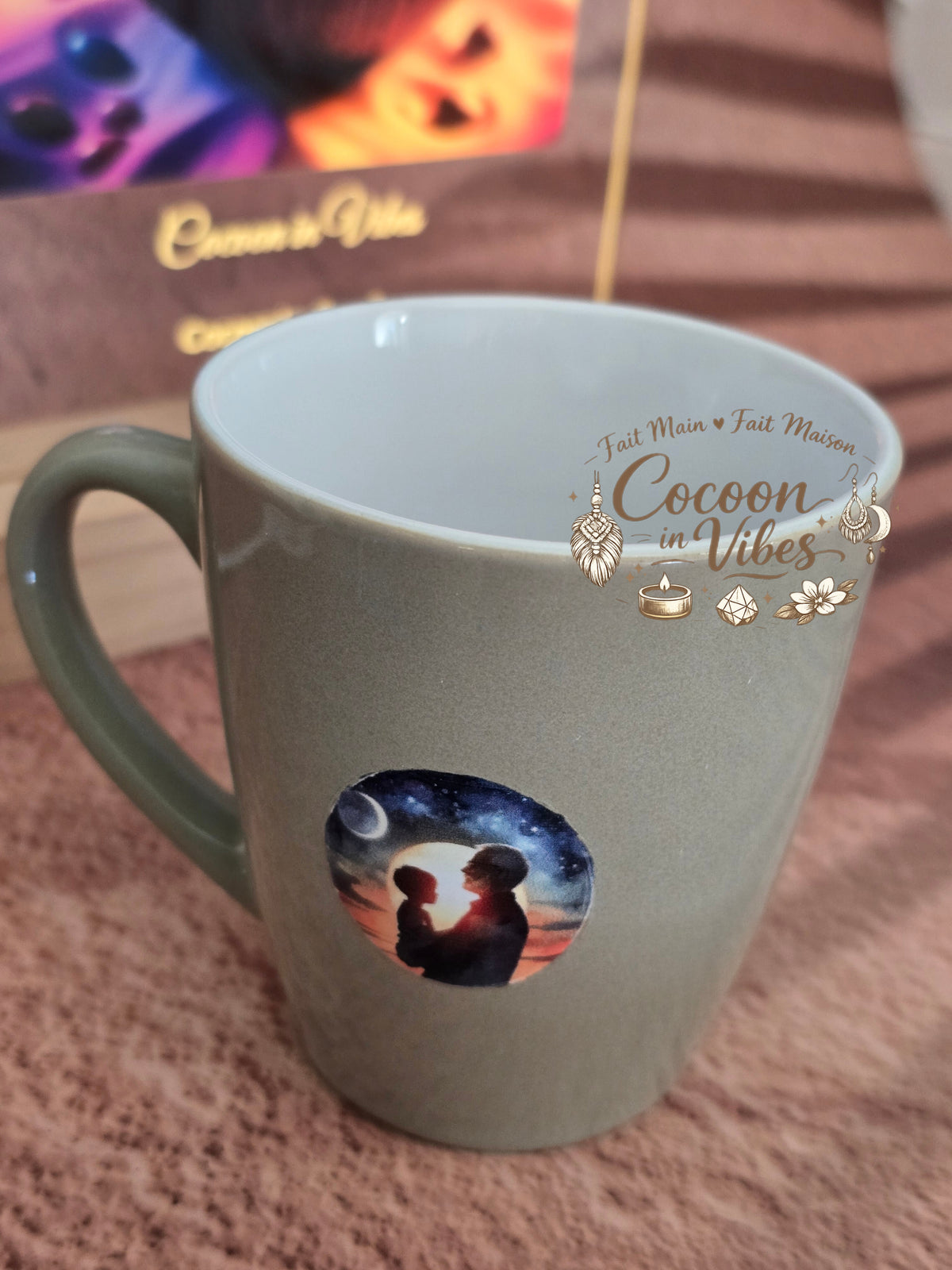 Tasse "Fête des Grands-Pères" Vert d’eau – PAPI CHAMPION – Pièce unique, création artisanale Cocoon in Vibes