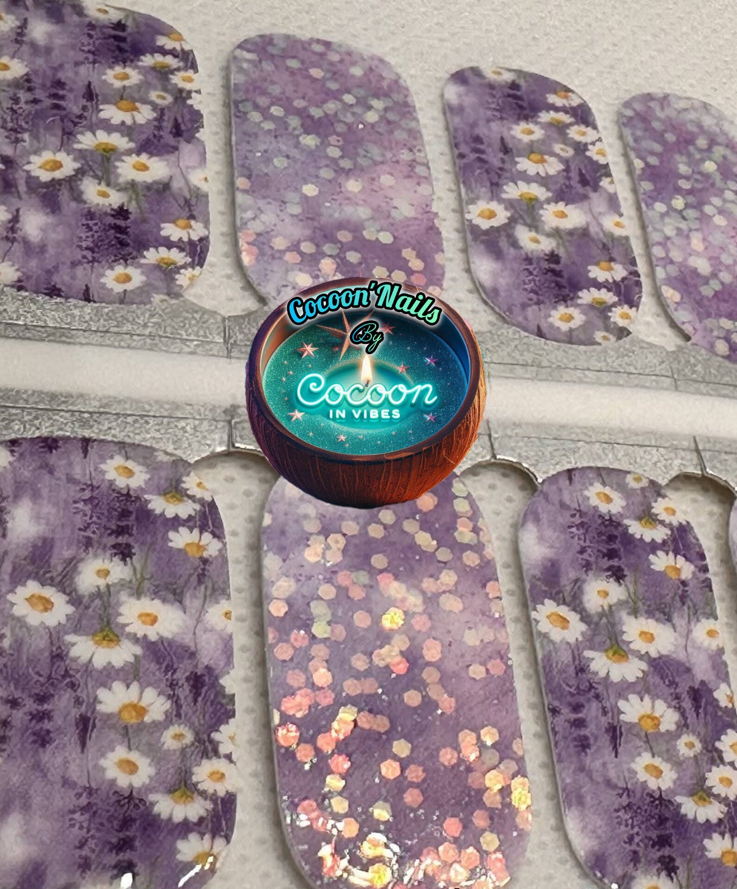 Cocoon’Nails – Purple Flowers