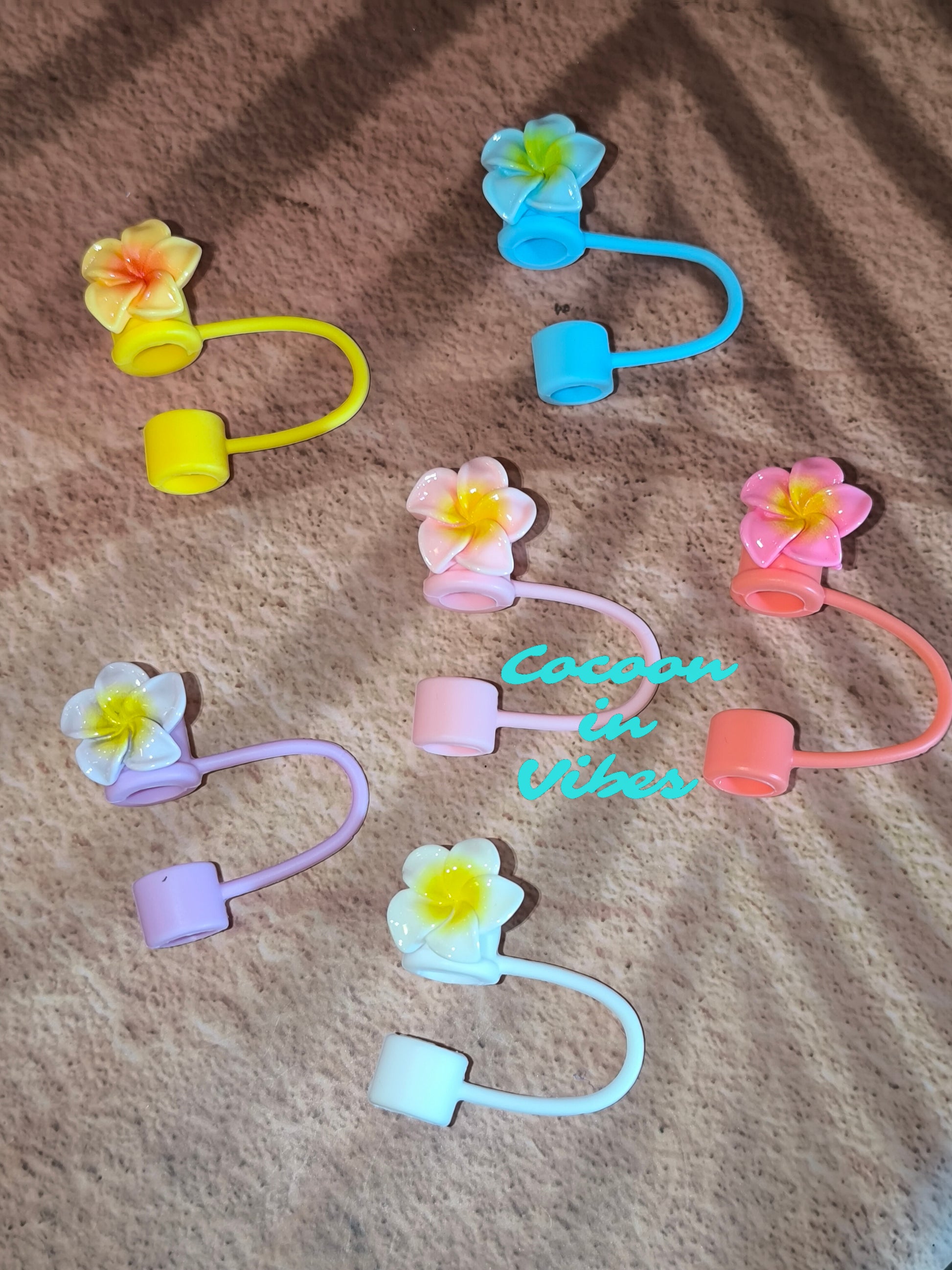 Bouchons Fleuris en Silicone – Pour pailles de 10 mm