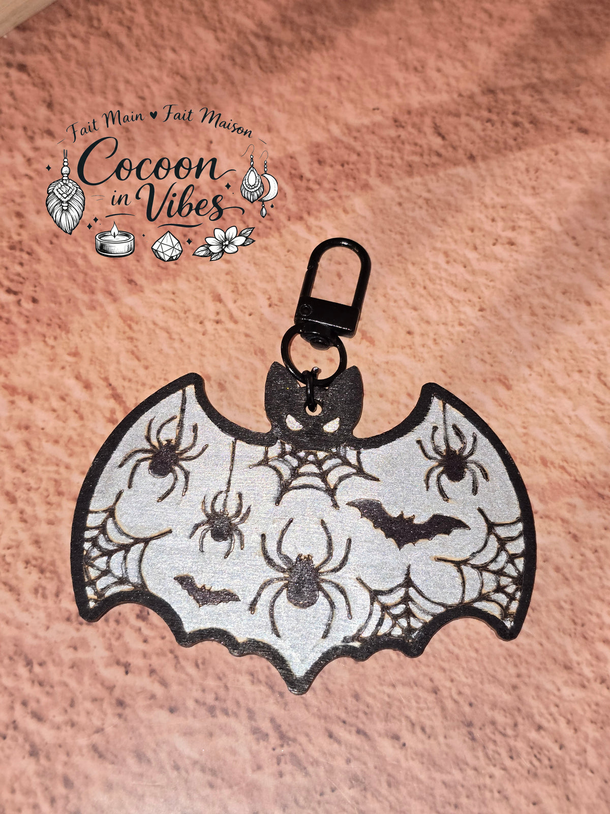 Porte-clés / Bijou de sac Chauve-Souris — Toiles Argentées