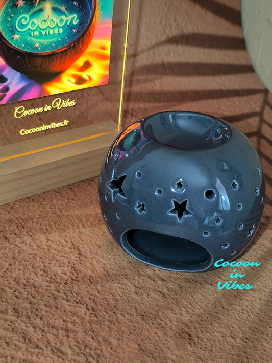 Brûleur Boule Étoiles Violettes Irisées – La Magie Cocooning Toute l’Année