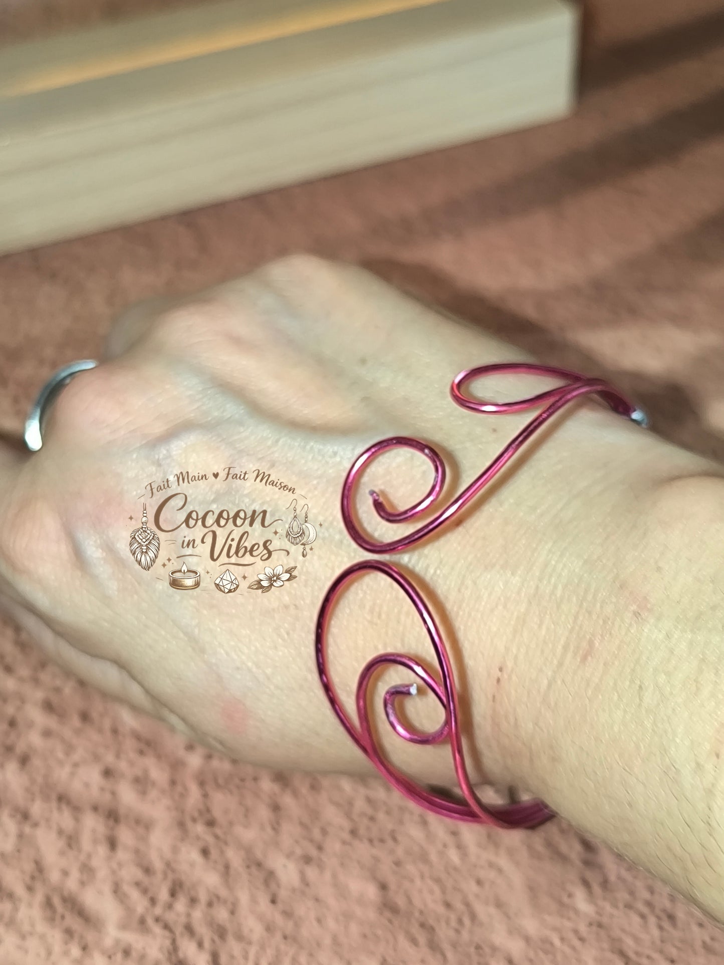 Bracelet Personnalisable Douce Spirale (Rose & Teintes au choix) – Collection Douce Spirale