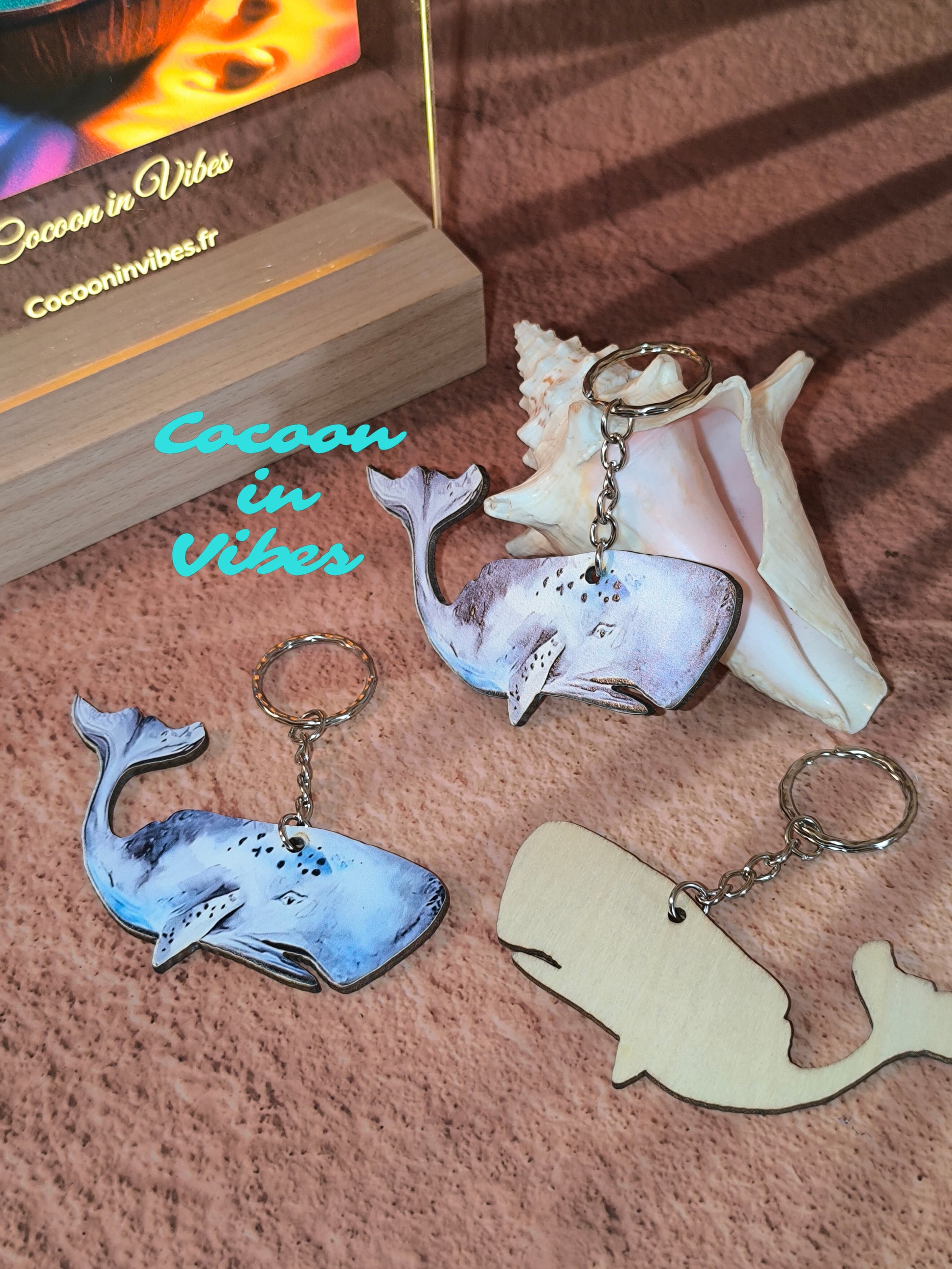Porte-clé artisanal création Cocoon in Vibes – Petite Baleine
