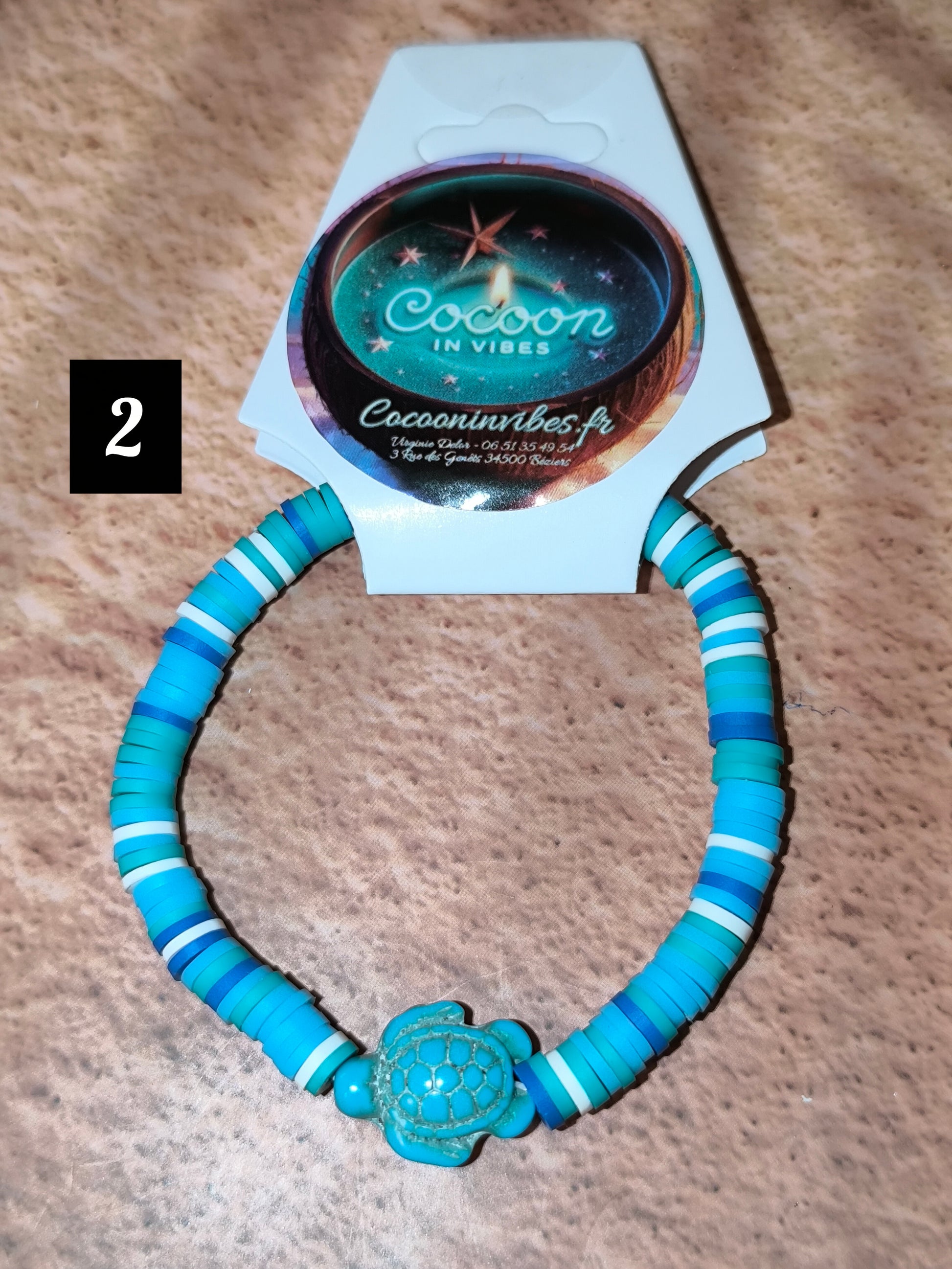 Bracelets Good Vibes en perles plates en pâte polymere - Sous les cocotiers... un monde de couleurs vous attend !