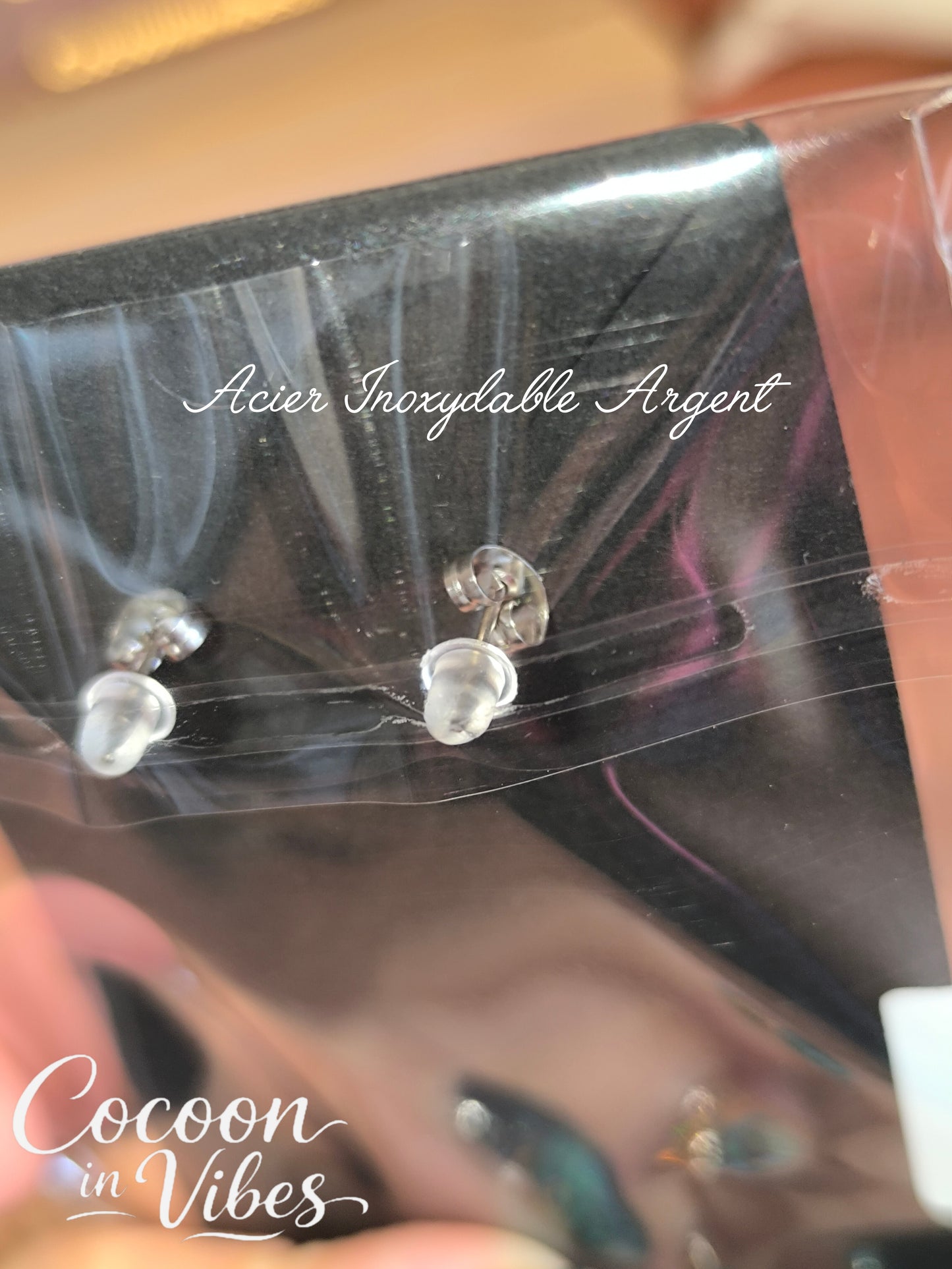 Clous d’oreilles chat Ajouré – Acier Inoxydable Argenté