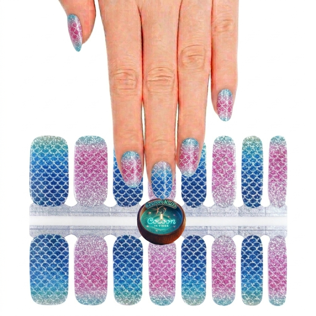 Cocoon’Nails Écailles de Lumière – Vernis Autocollant Kit Complet