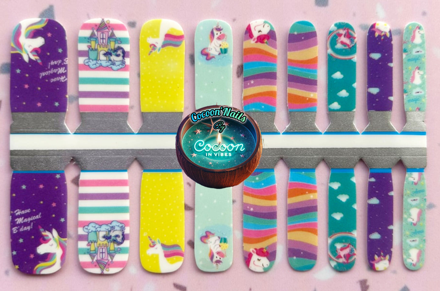 Cocoon’Nails – Mon Arc-en-Ciel Magique 🌈  (Modèle pour Enfant)