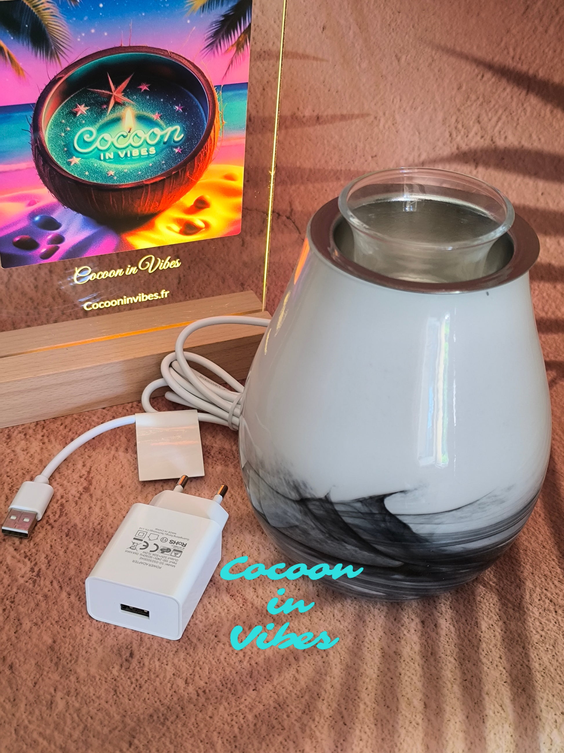 Lampe Diffuseur à chaleur douce avec changements de couleurs + 1 Sable Fondant 25ml Offert- Ambiance Cocooning et relaxante garantie