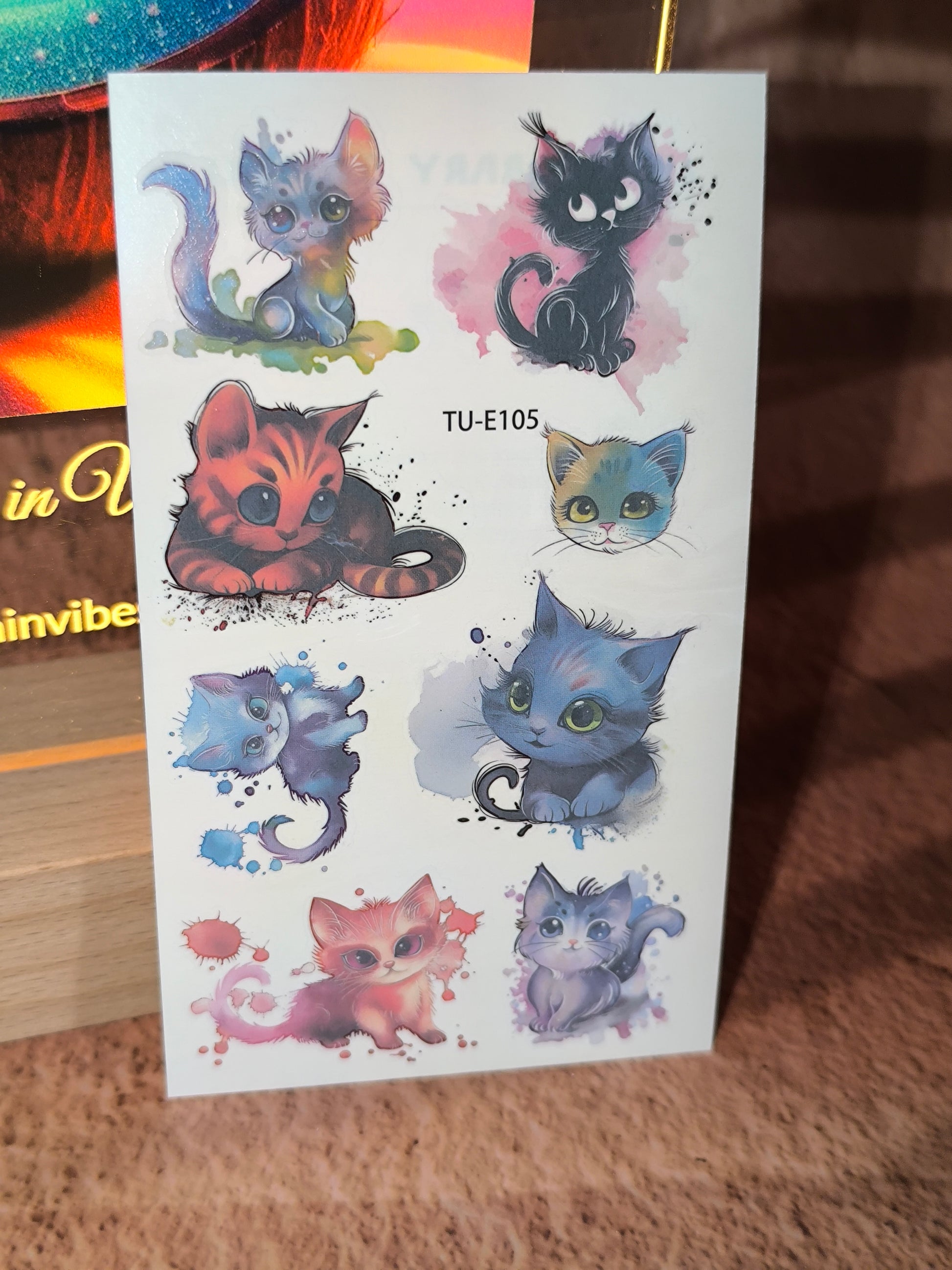 Tatouages Éphémères Aquarelle – Chats & Chiens tout en douceur