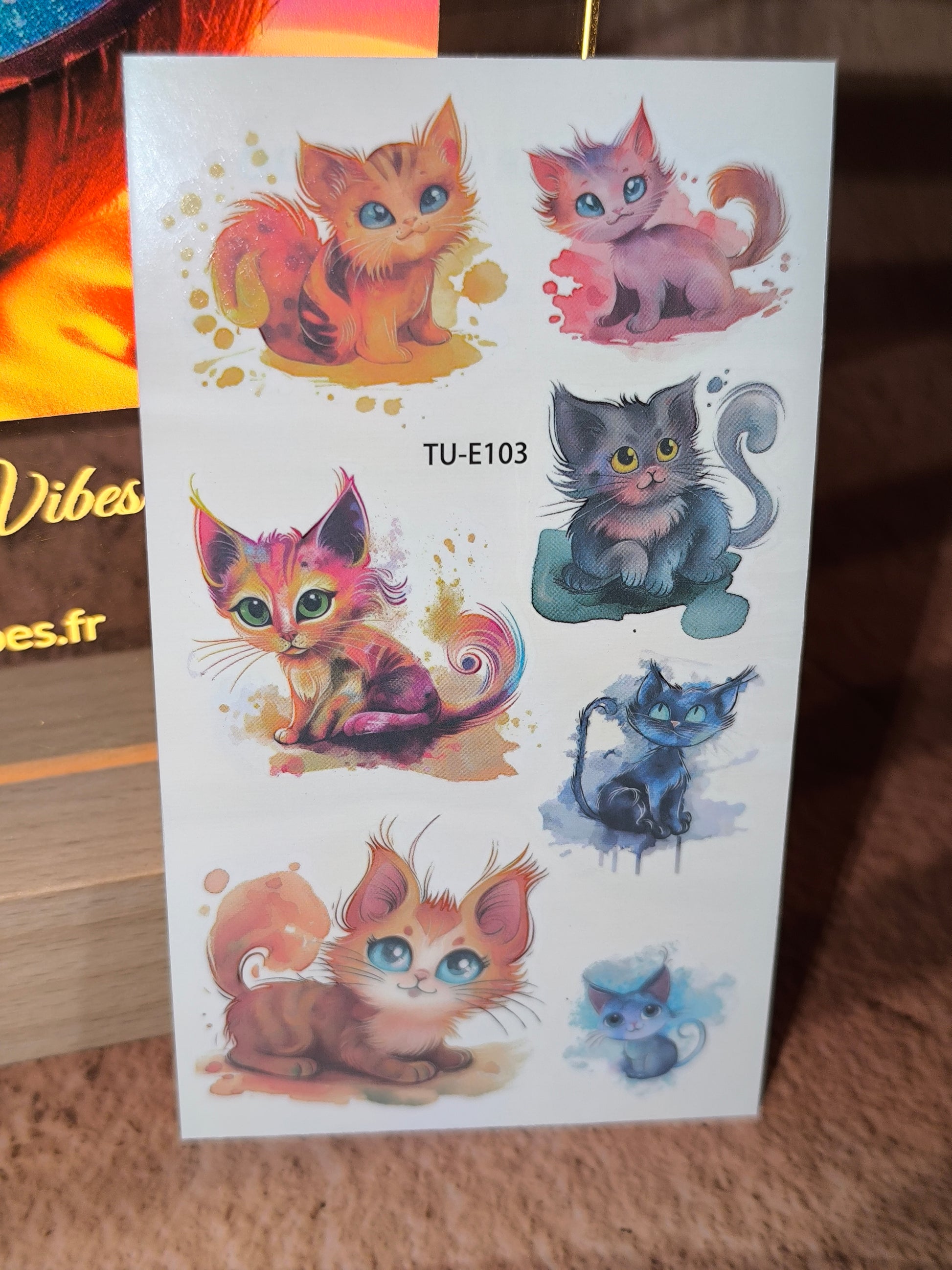 Tatouages Éphémères Aquarelle – Chats & Chiens tout en douceur