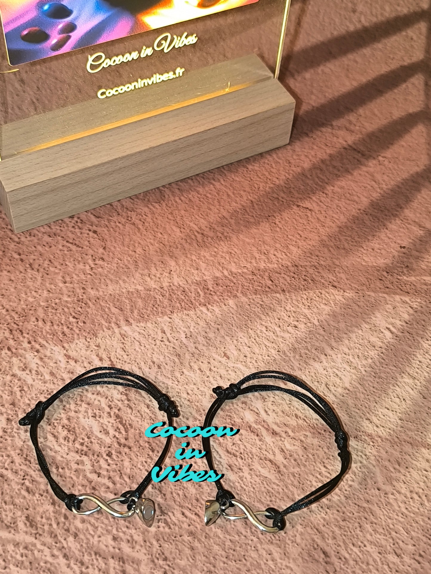 2 Bracelets de couple artisanaux – Infini, aimantés