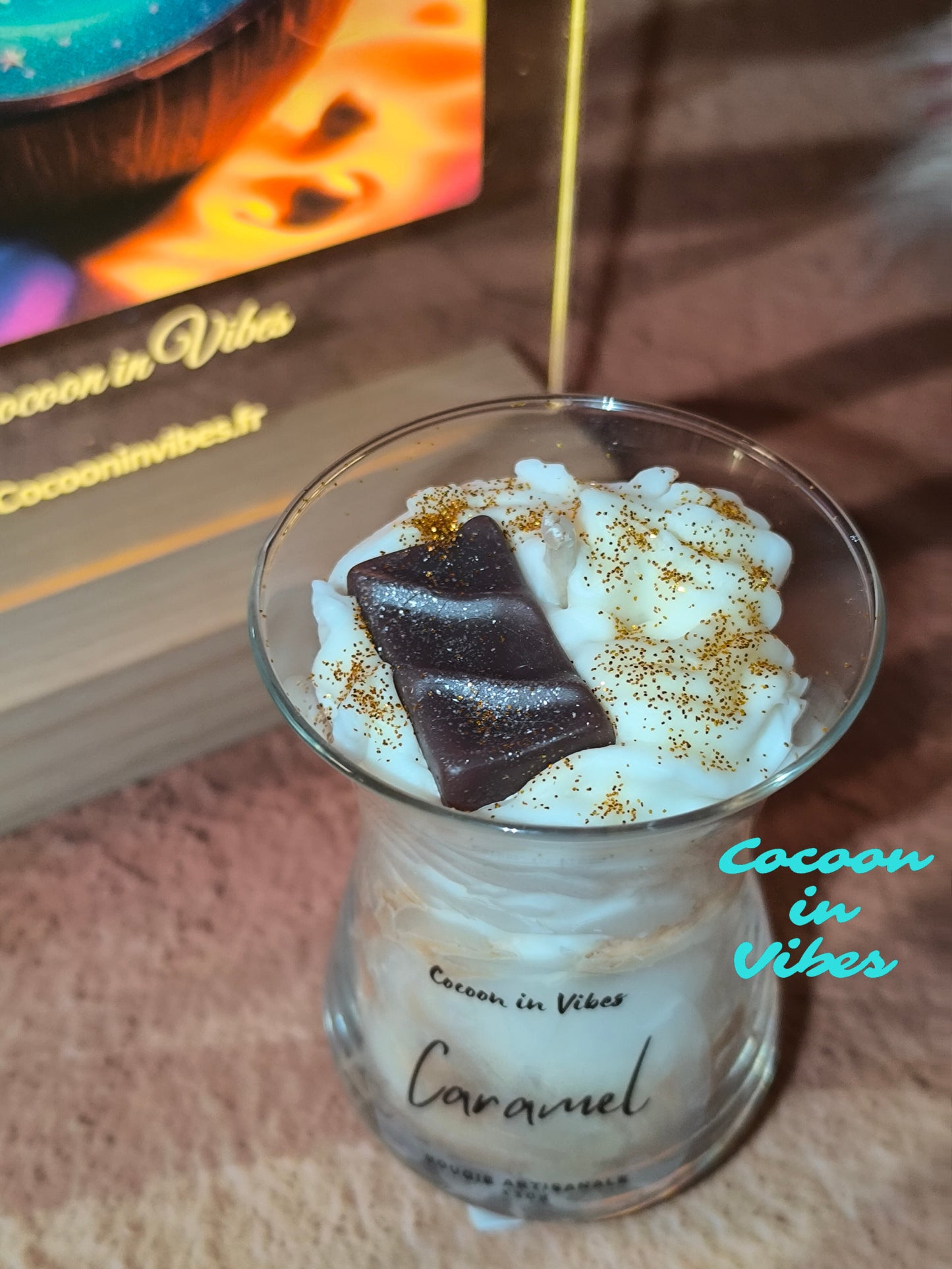 Bougie Gourmande Artisanale 110 g – Caramel