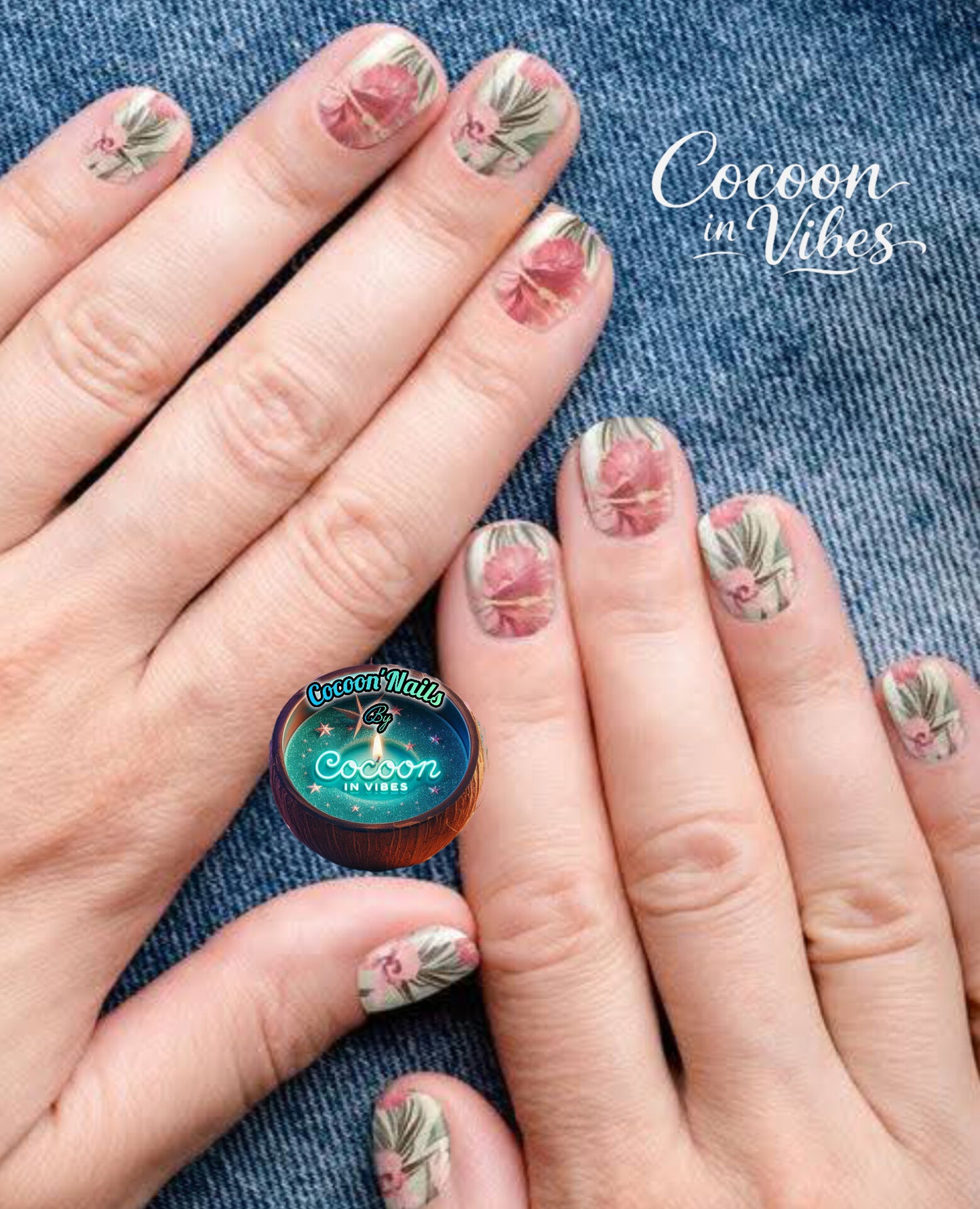 Cocoon’Nails Hibiscus d'été – Vernis Autocollant Kit Complet