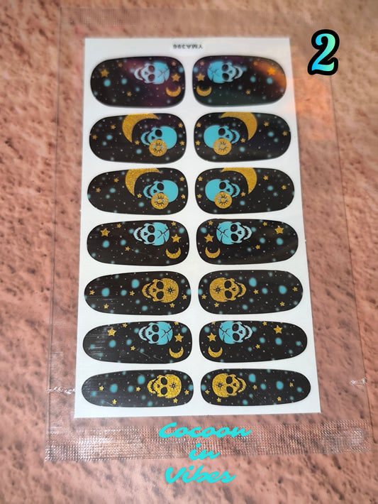 Stickers Autocollants plastifiés ongle entier Halloween – Ongles effrayants & stylés à la maison