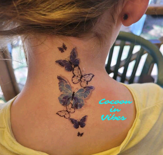 Tatouages Éphémères Papillons Ombrés – Légèreté et Poésie en 3D