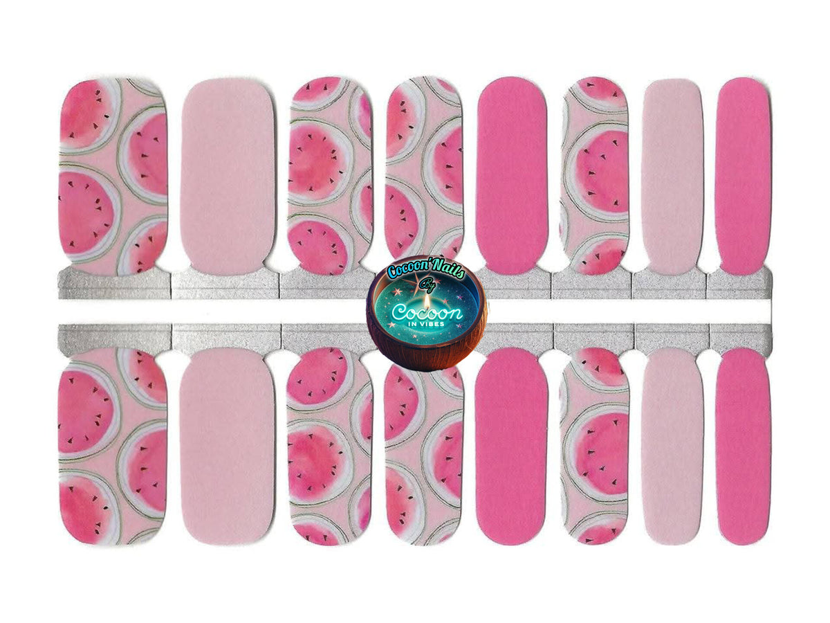 Cocoon’Nails Pastèque Vibes – Vernis Autocollant Kit Complet