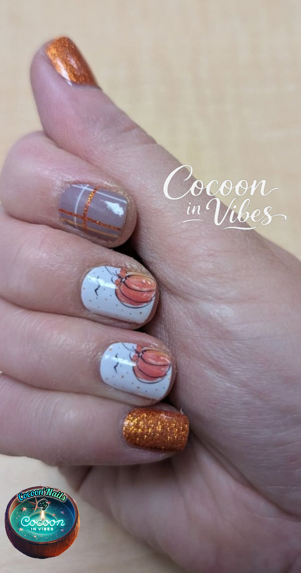 Cocoon’Nails Automne Cosy – Vernis Autocollant Kit Complet