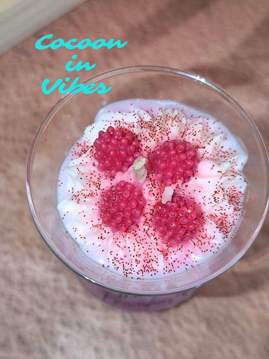Bougie Gourmande Artisanale 110 g – Île aux Framboises
