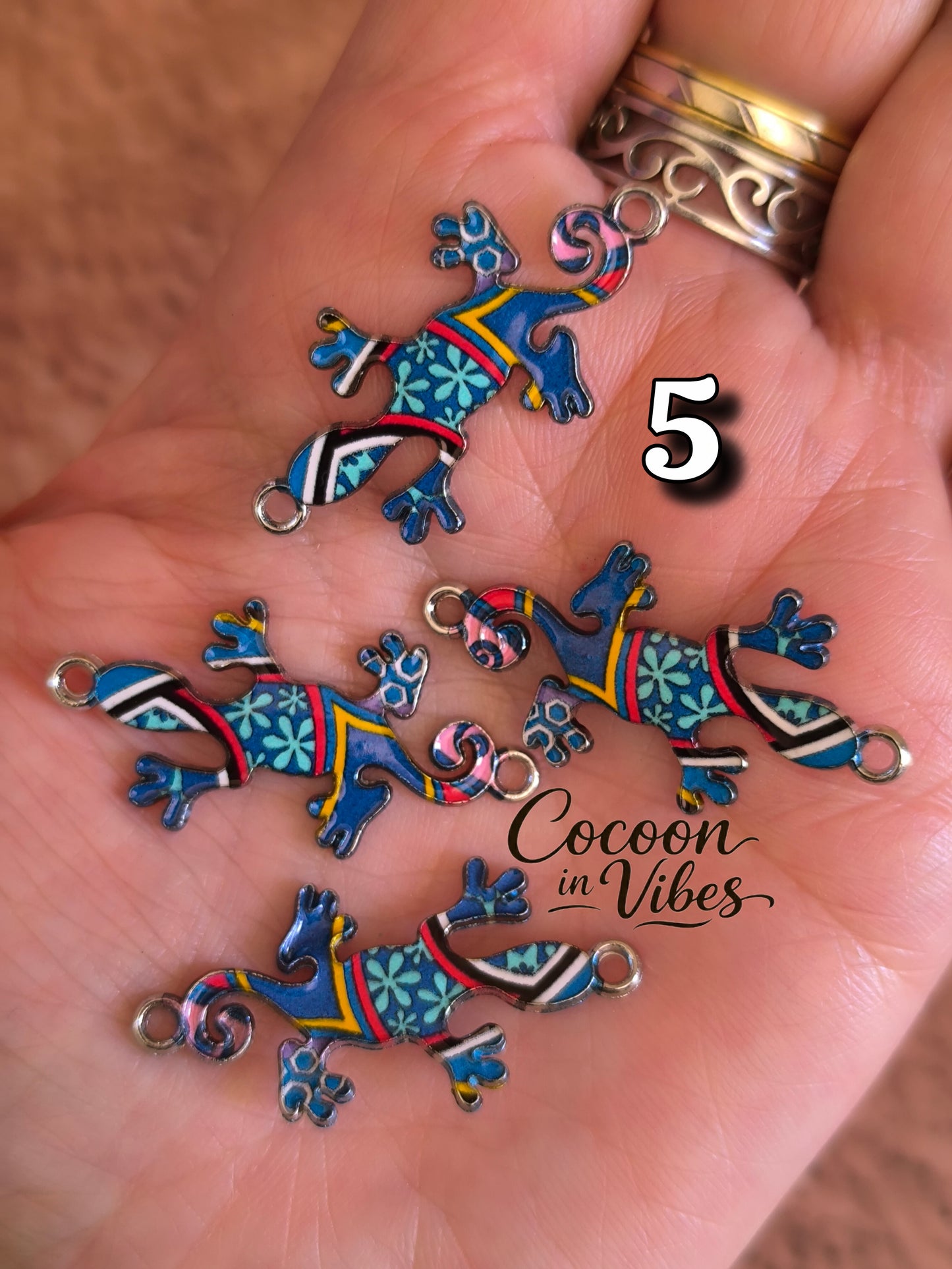 Bracelet Salamandre Colorée – Finition perles metalisées & Personnalisable