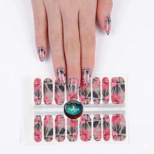 Cocoon’Nails Hibiscus d'été – Vernis Autocollant Kit Complet