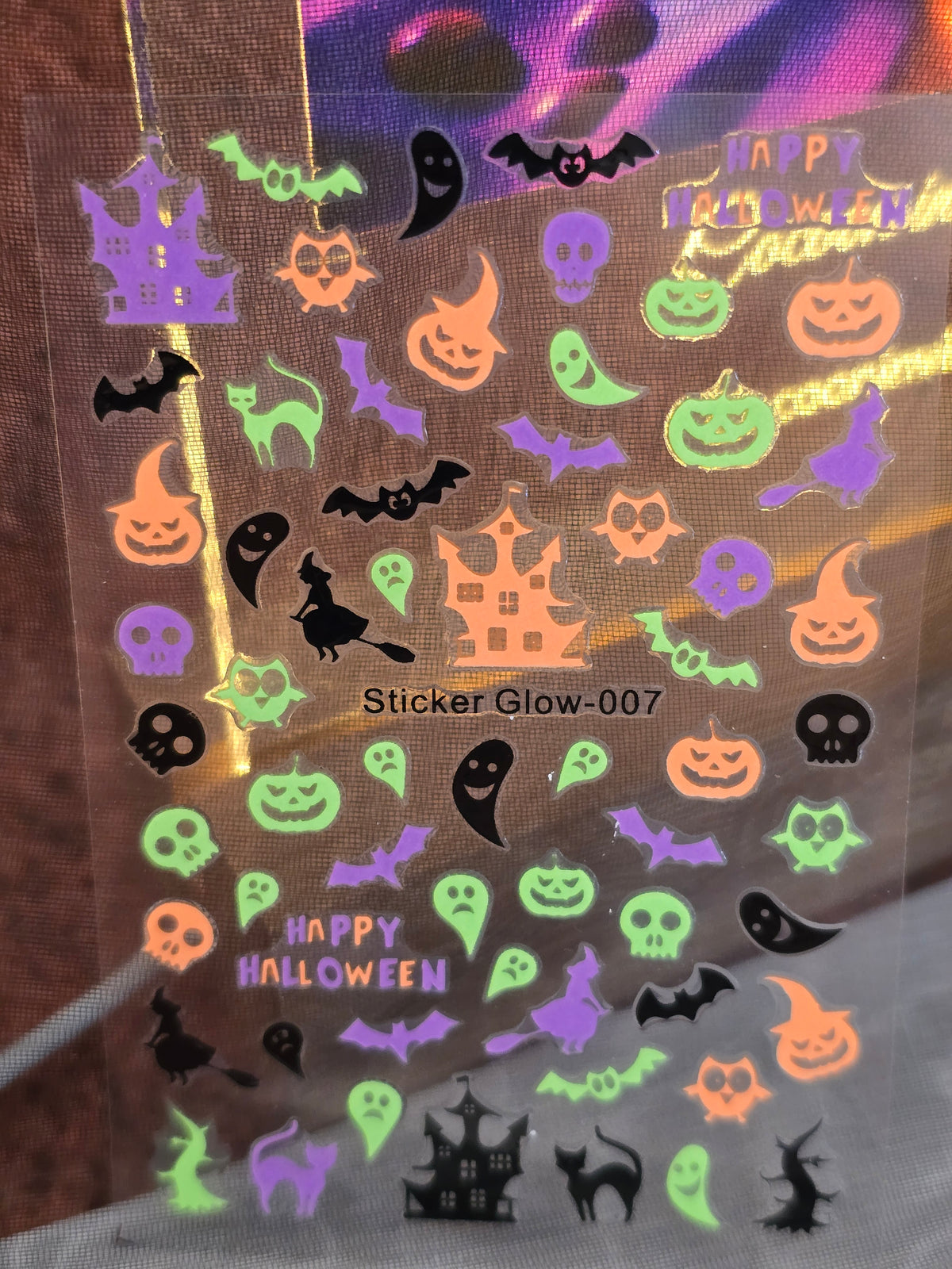 Stickers Ongles Halloween Phosphorescents