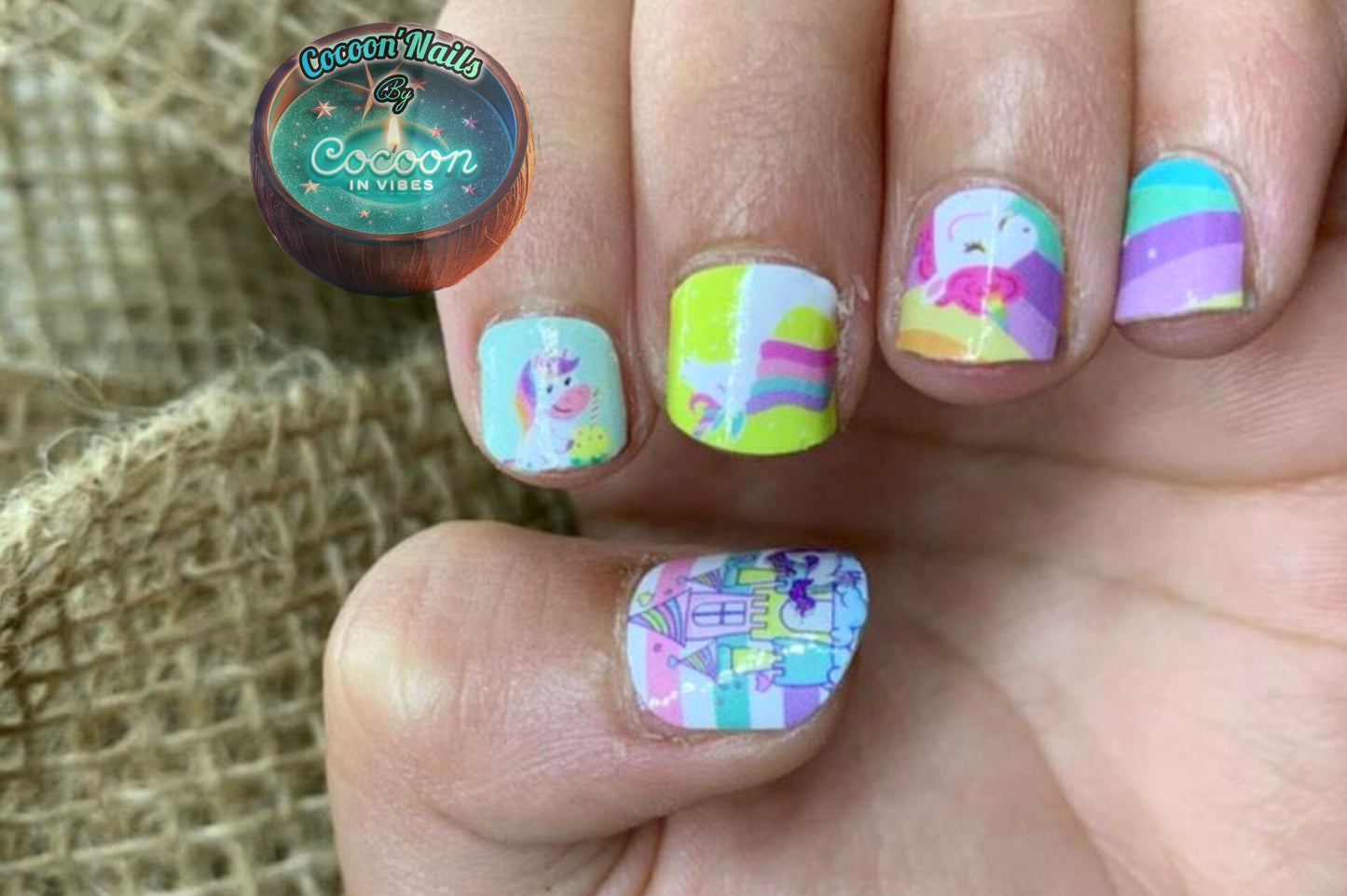 Cocoon’Nails – Mon Arc-en-Ciel Magique 🌈  (Modèle pour Enfant)