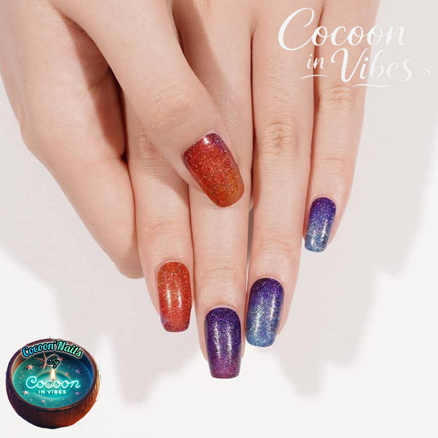 Cocoon’Nails Vagues Irisées – Vernis Autocollant Kit Complet