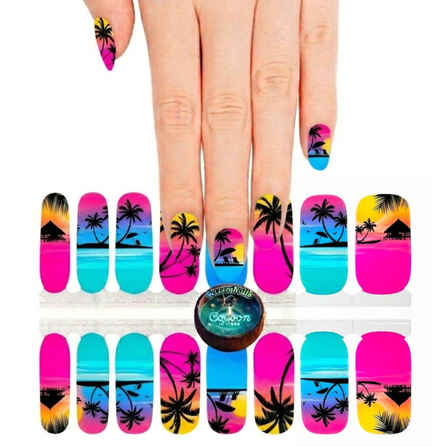 Cocoon’Nails Sunset Vibes – Vernis Autocollant Kit Complet