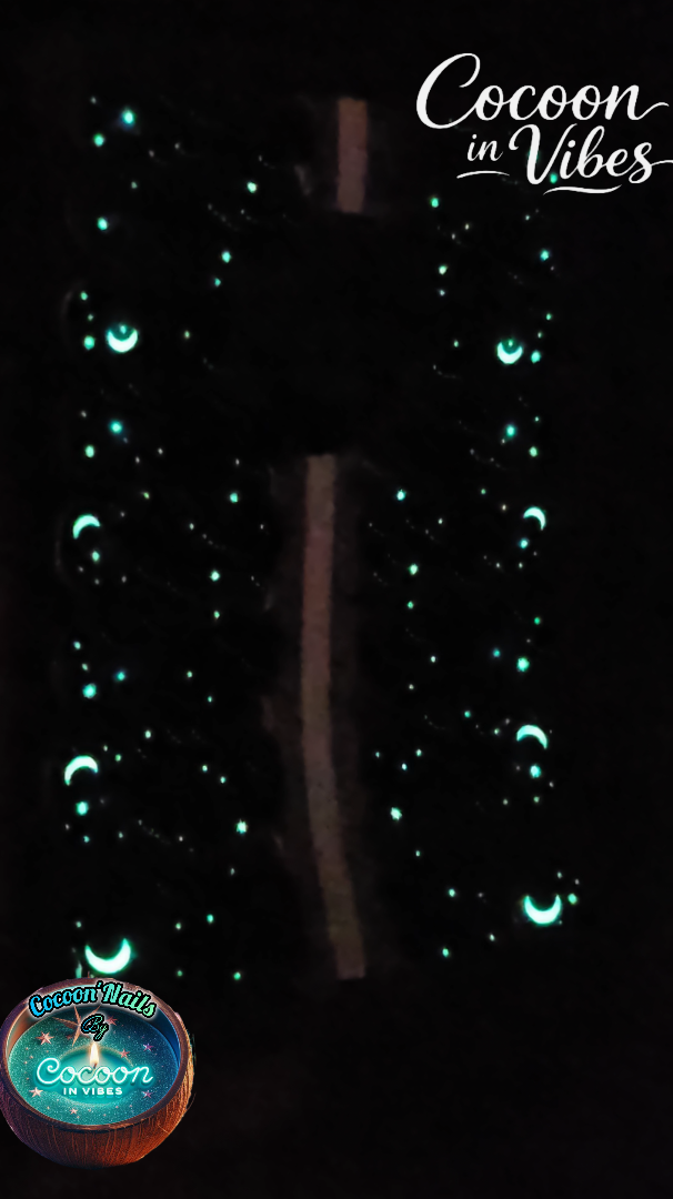 Cocoon’Nails Nuit Luminescente – Vernis Autocollant Phosphorescent Kit Complet