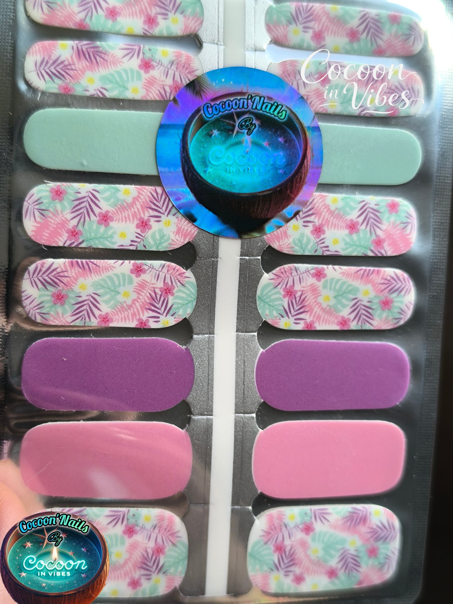 Cocoon’Nails Douceur Tropicale – Vernis Autocollant Kit Complet