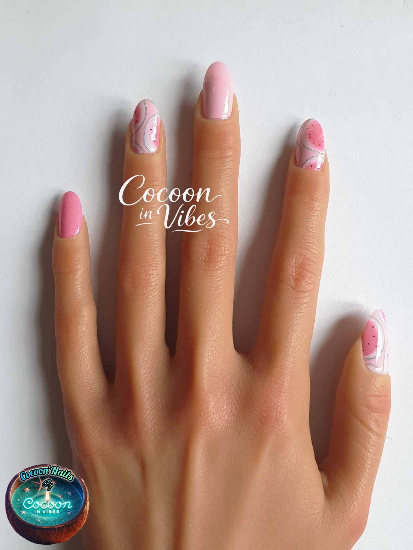 Cocoon’Nails Pastèque Vibes – Vernis Autocollant Kit Complet