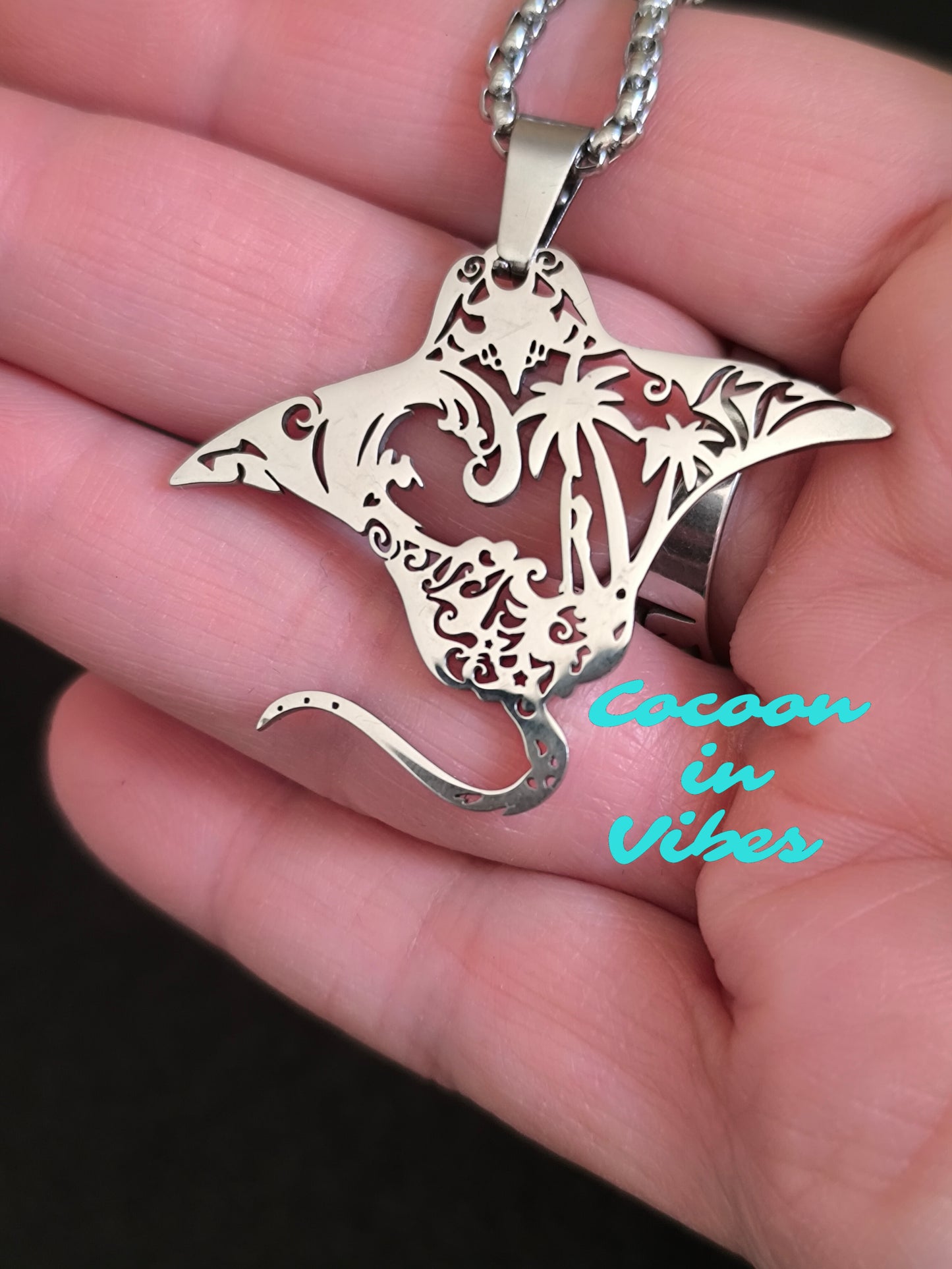 Collier homme Manta Horizon – Acier inoxydable
