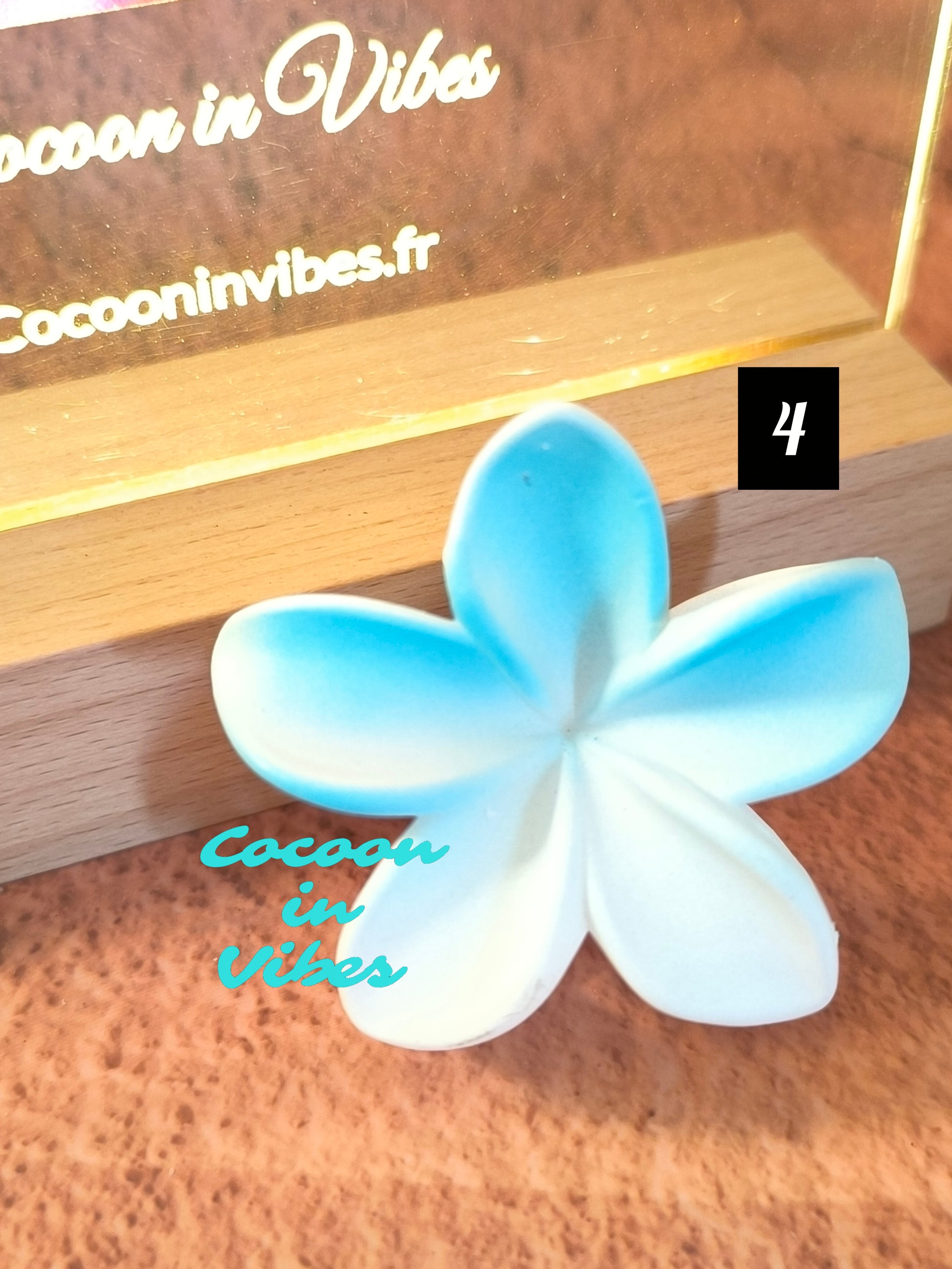 Pinces fleurs de Monoï dégradées 6 cm – Évasion sous les Tropiques… dans vos cheveux !