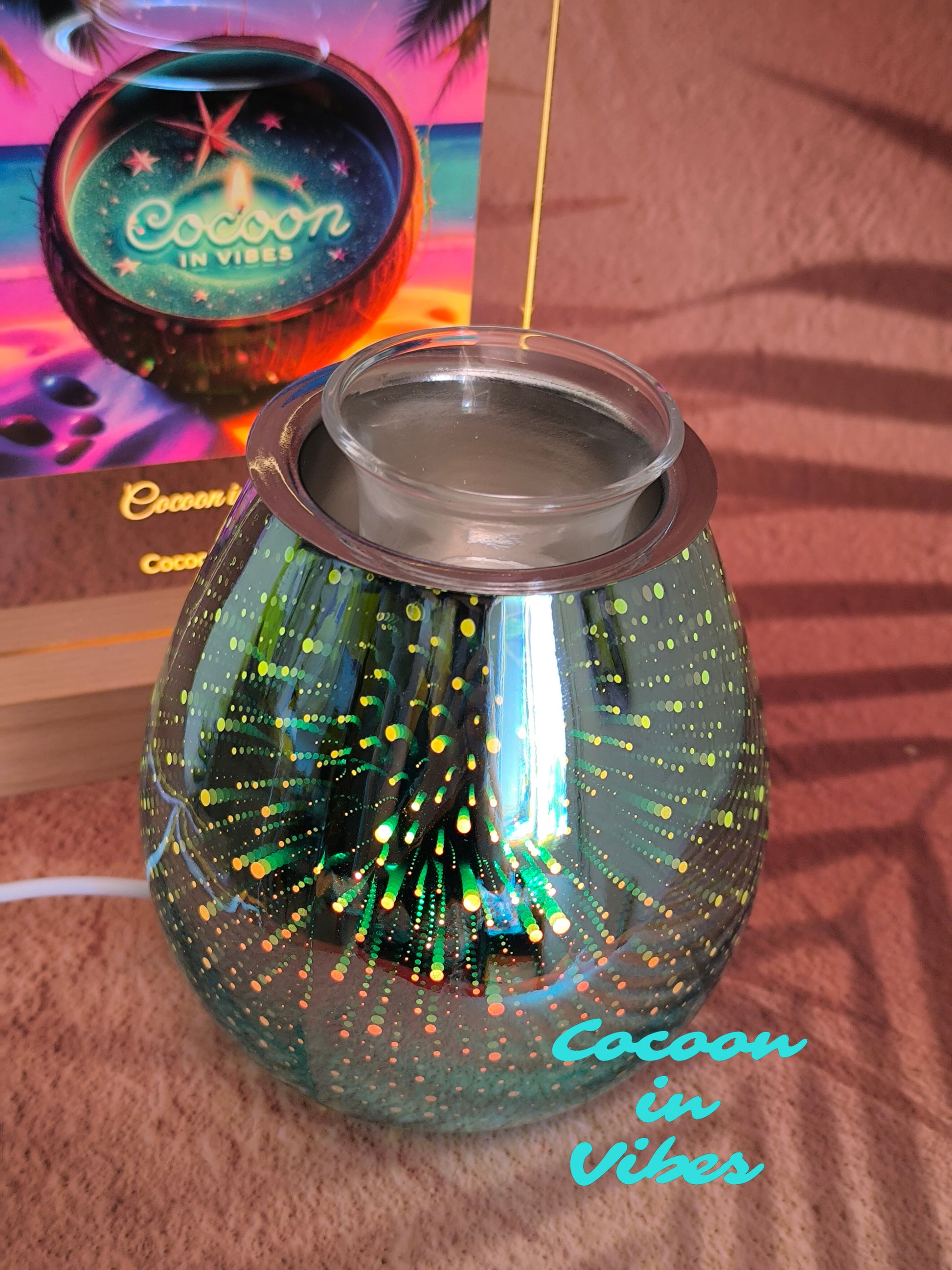 Lampe Diffuseur à chaleur douce Effet 3D + 1 Sable Fondant 25ml Offert