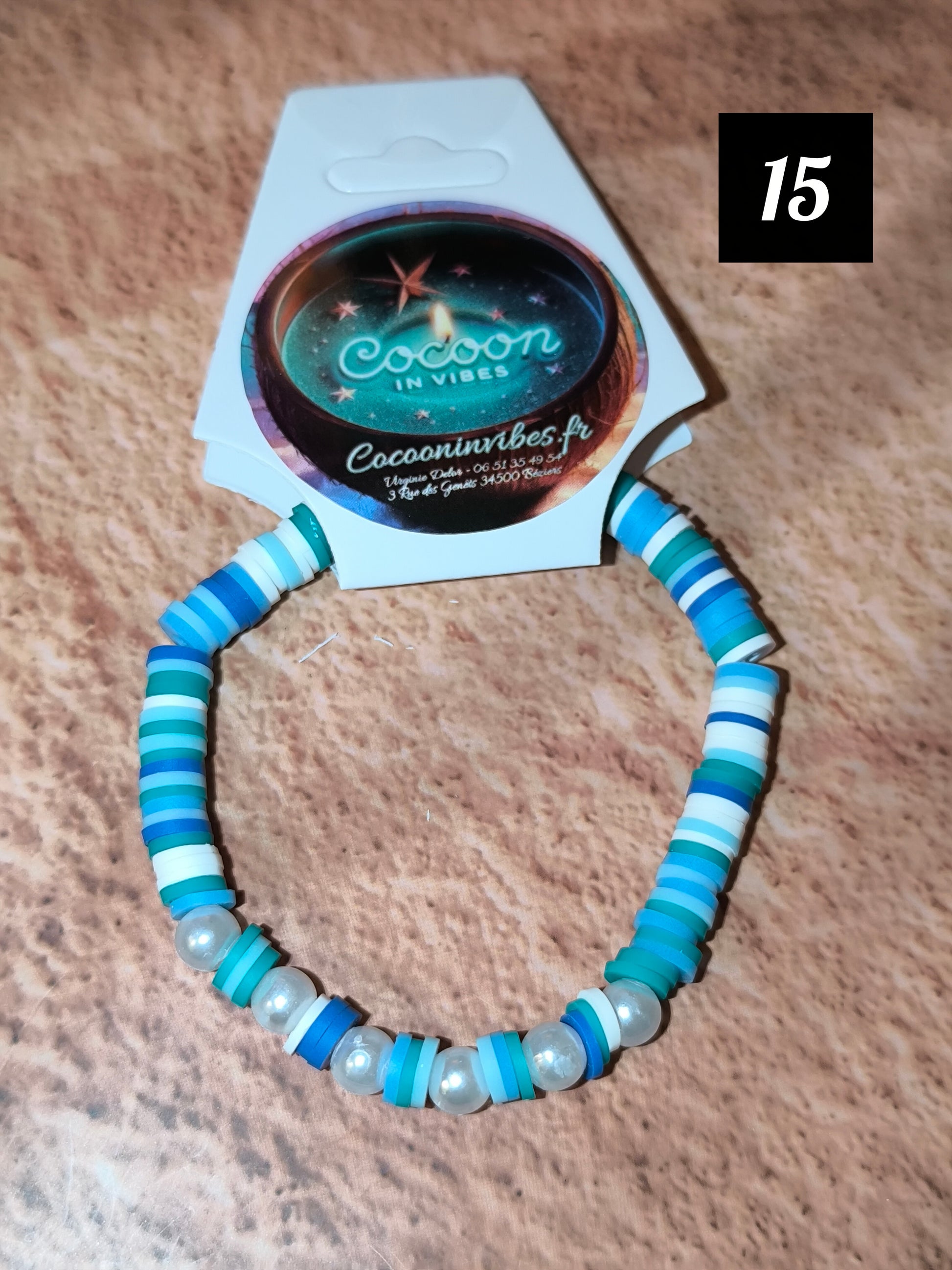 Bracelets Good Vibes en perles plates en pâte polymere - Sous les cocotiers... un monde de couleurs vous attend !