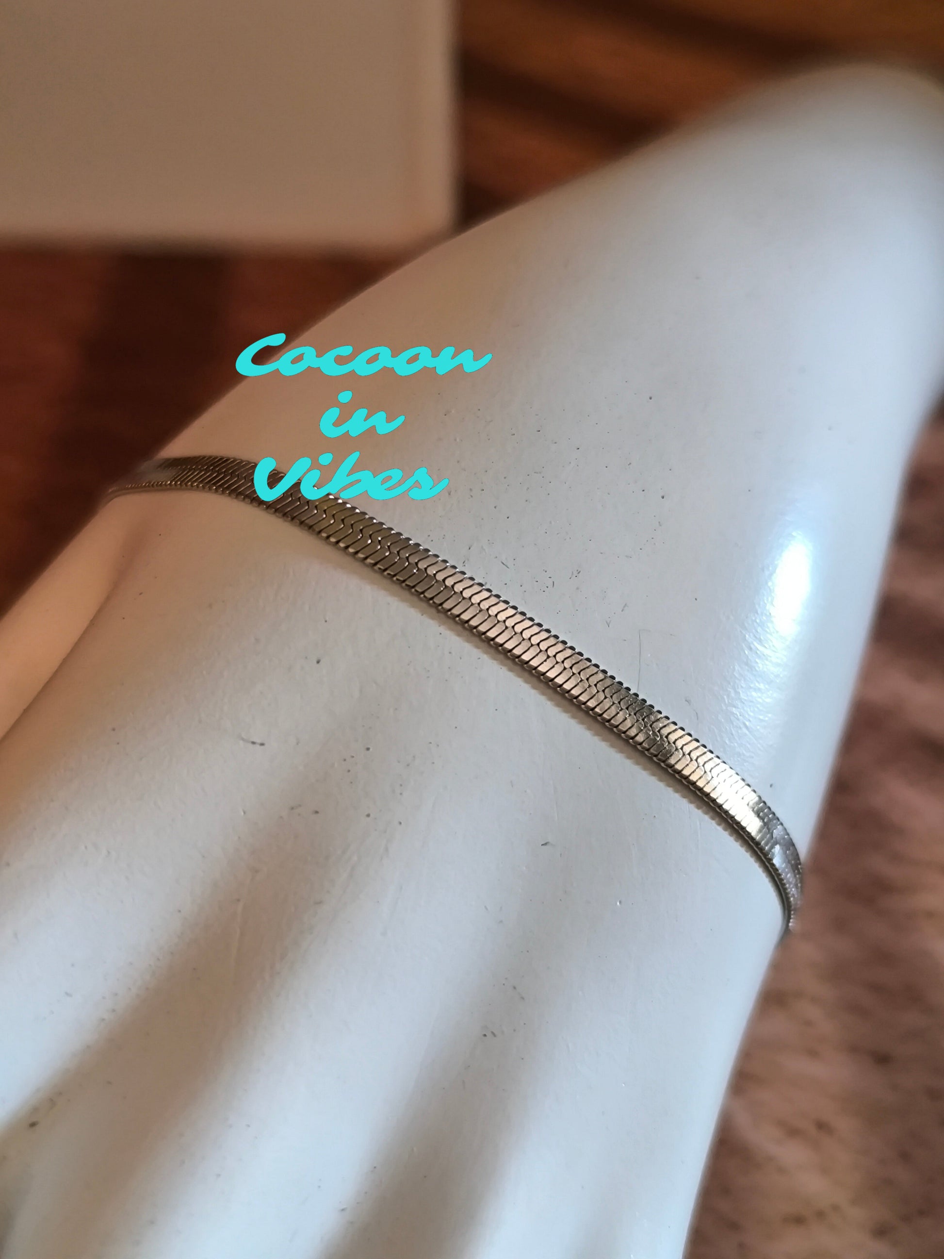 Parure effet miroir - Collier & Bracelet en acier inoxydable