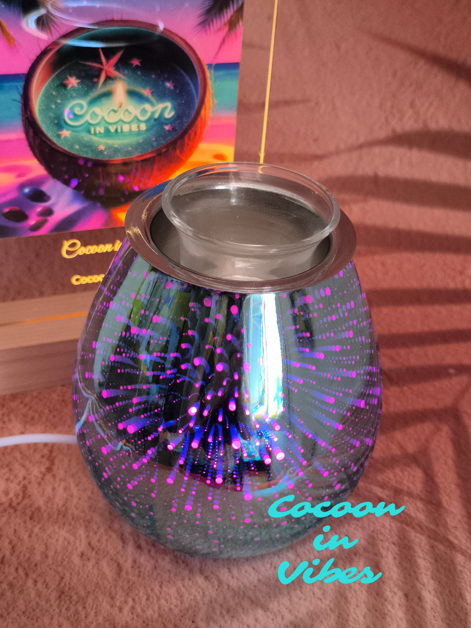 Lampe Diffuseur à chaleur douce Effet 3D + 1 Sable Fondant 25ml Offert